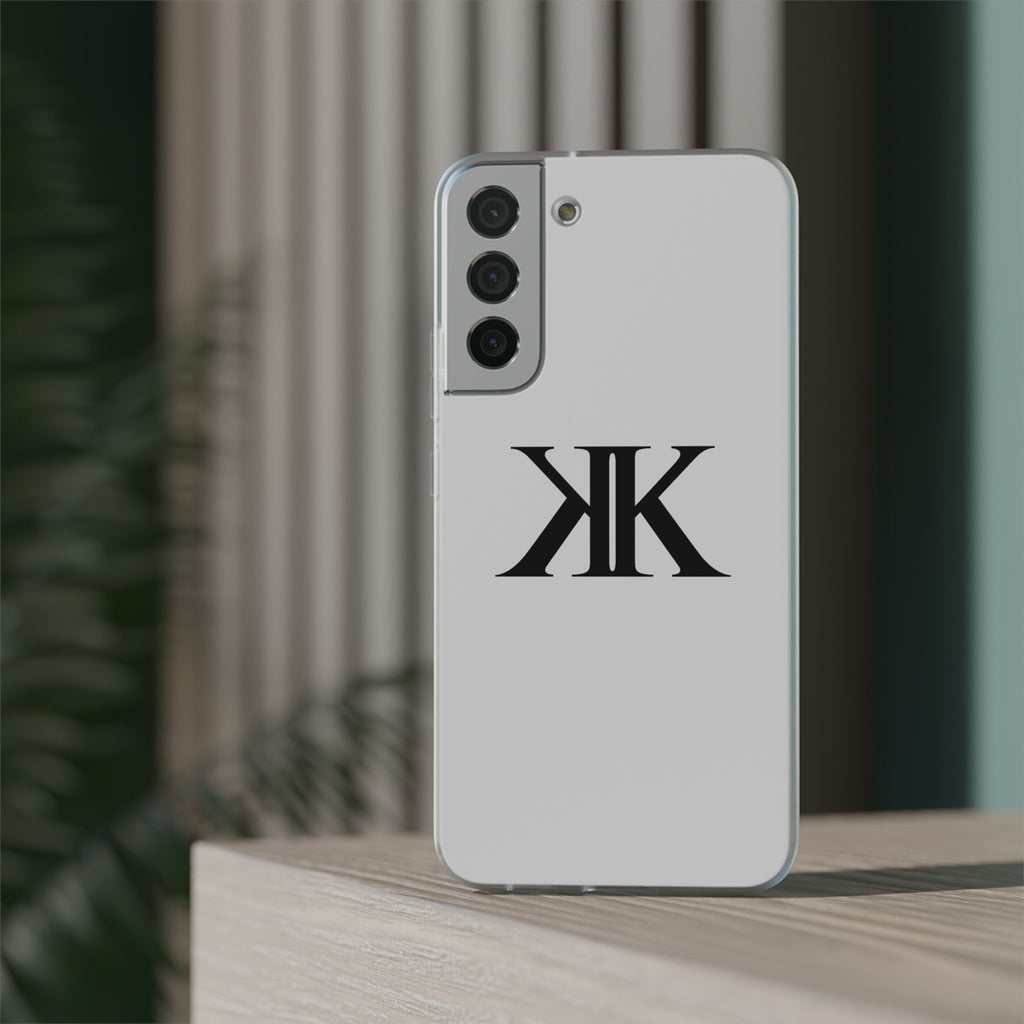 Monogram KK Phone Case — Minimalist Black Logo Flexi Case