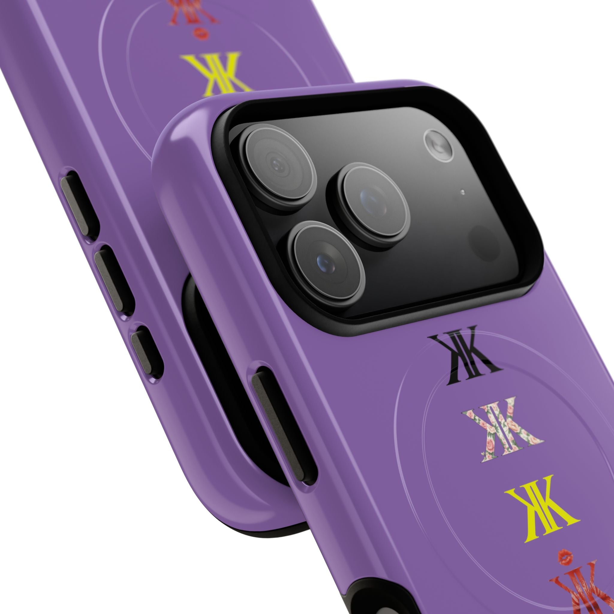 Sigil Collection Light Purple Phone Case — Minimalist Monogram Stack Tough Magnetic Case