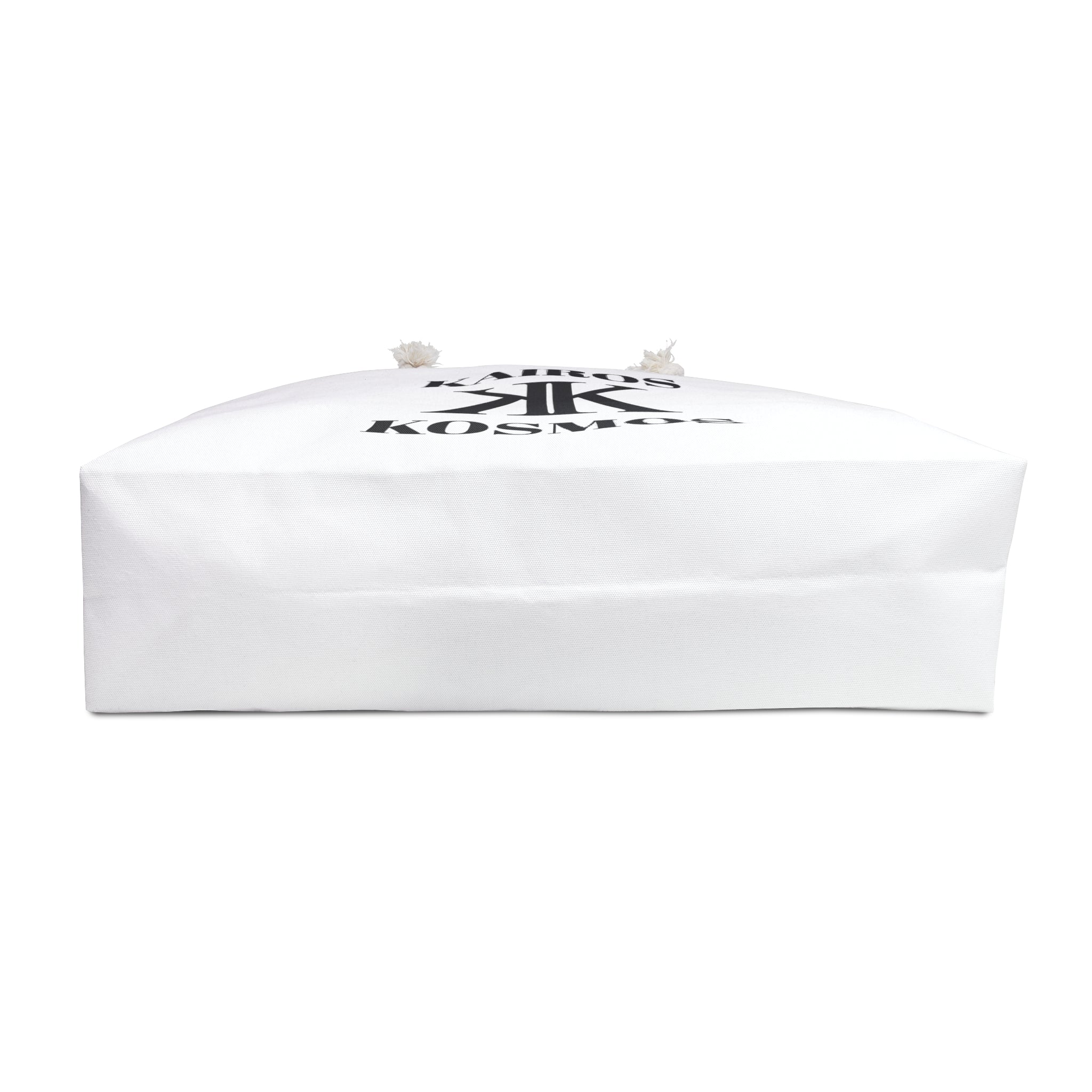 Kairos Kosmos Weekender Bag — Oversized White Travel Tote with Rope Handles