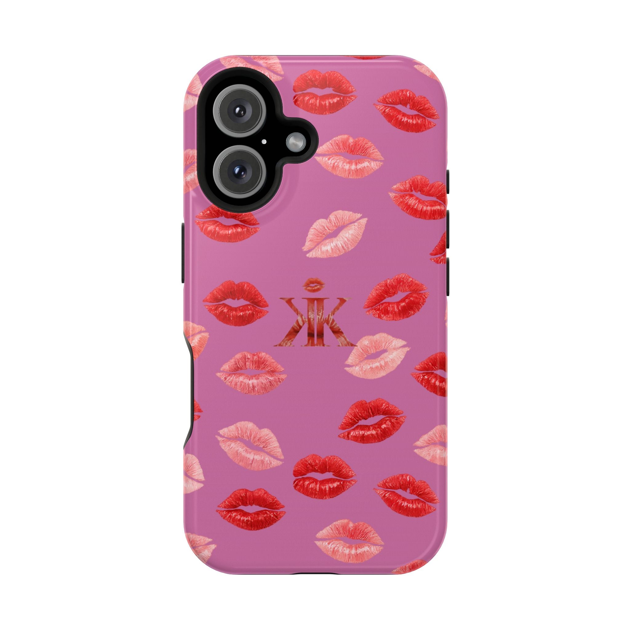Psyche Collection Light Pink - Kiss Pattern Magnetic Impact Phone Case