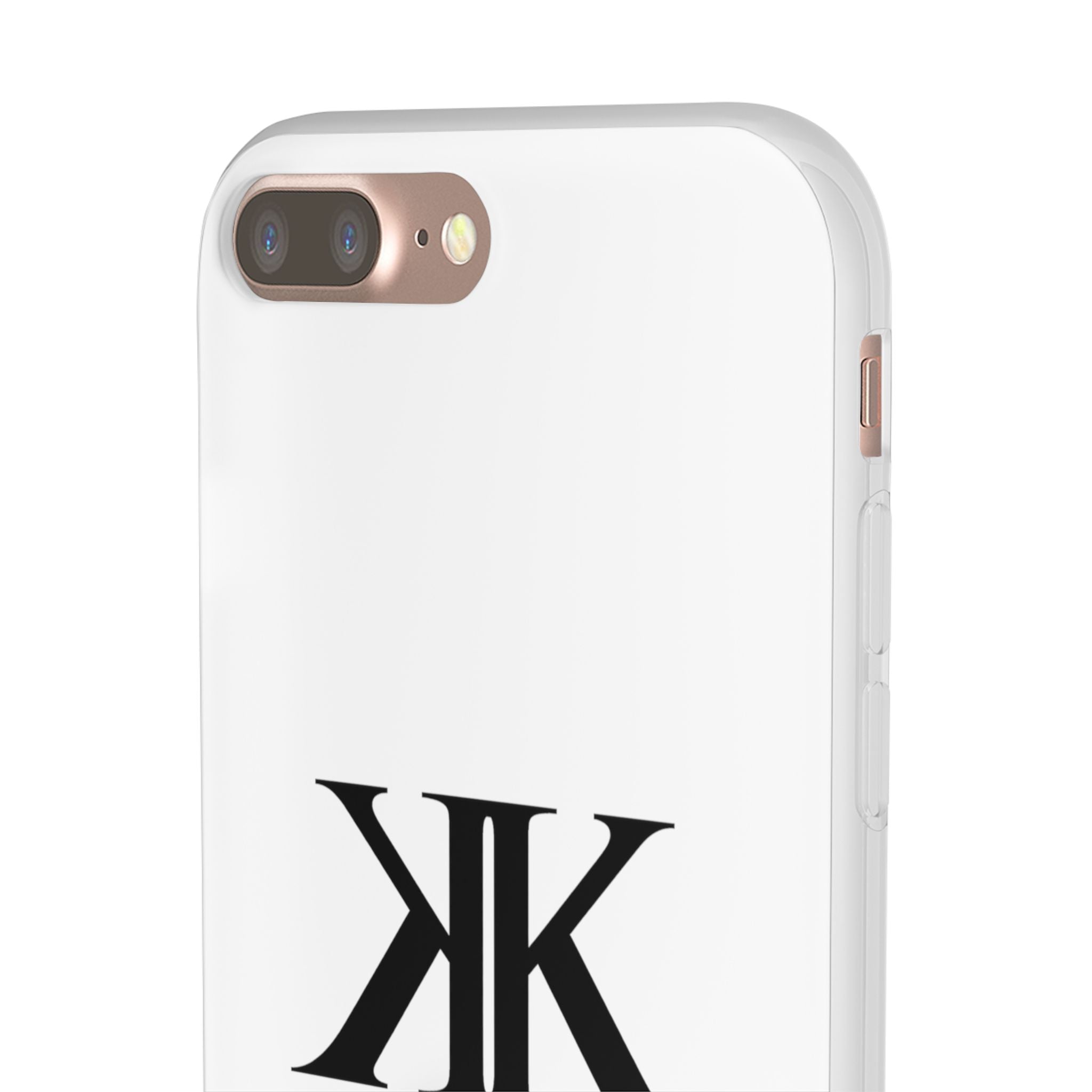 Monogram KK Phone Case — Minimalist Black Logo Flexi Case