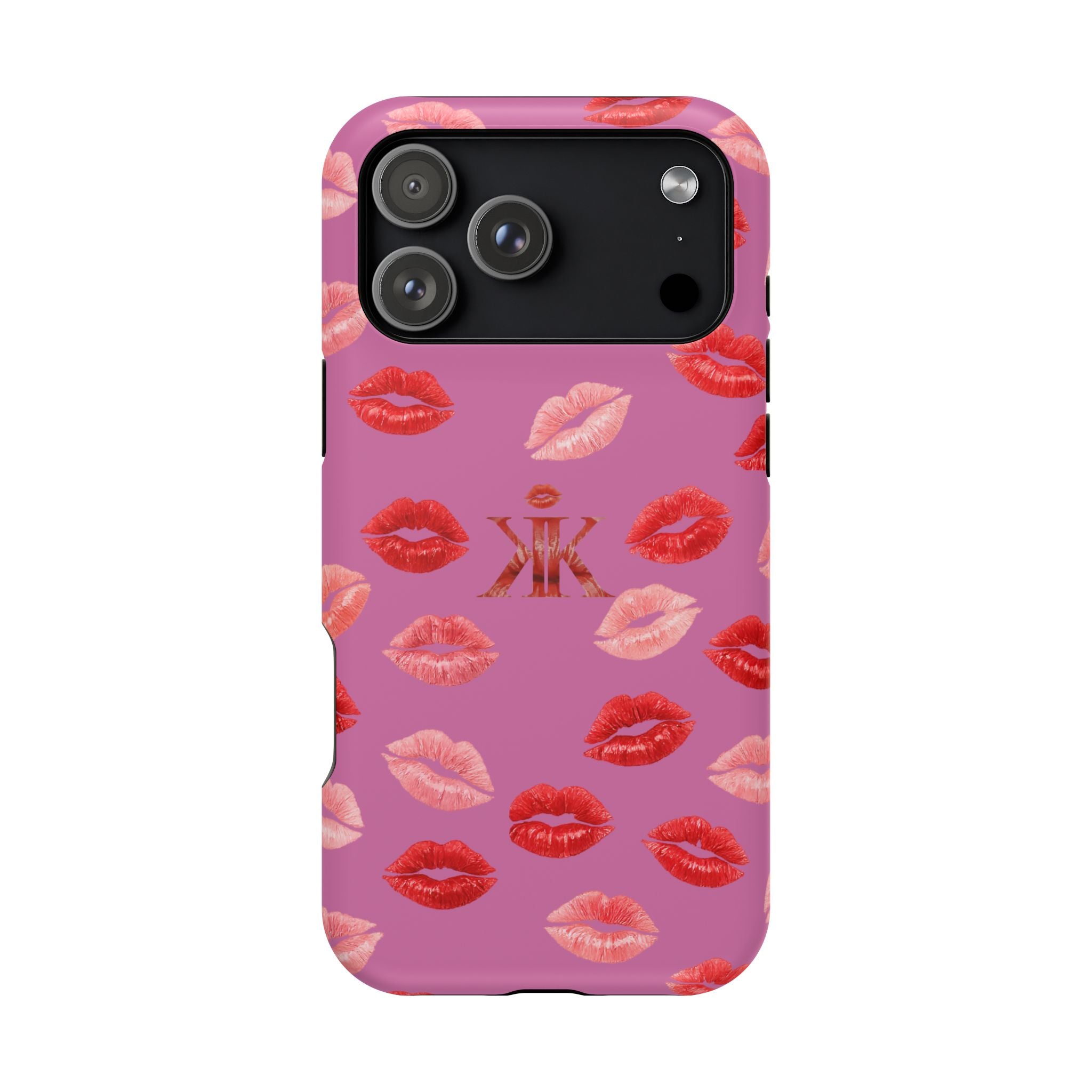 Psyche Collection Light Pink - Kiss Pattern Magnetic Impact Phone Case