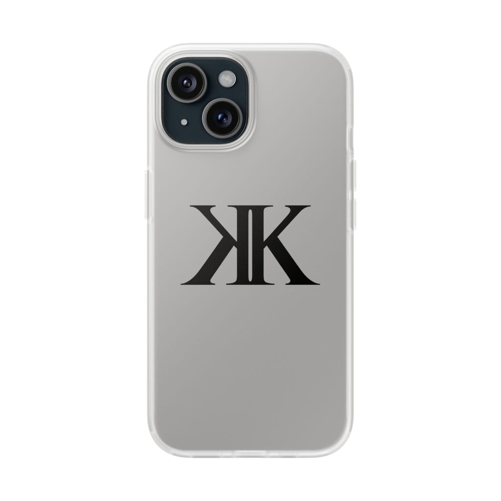 Monogram KK Phone Case — Minimalist Black Logo Flexi Case