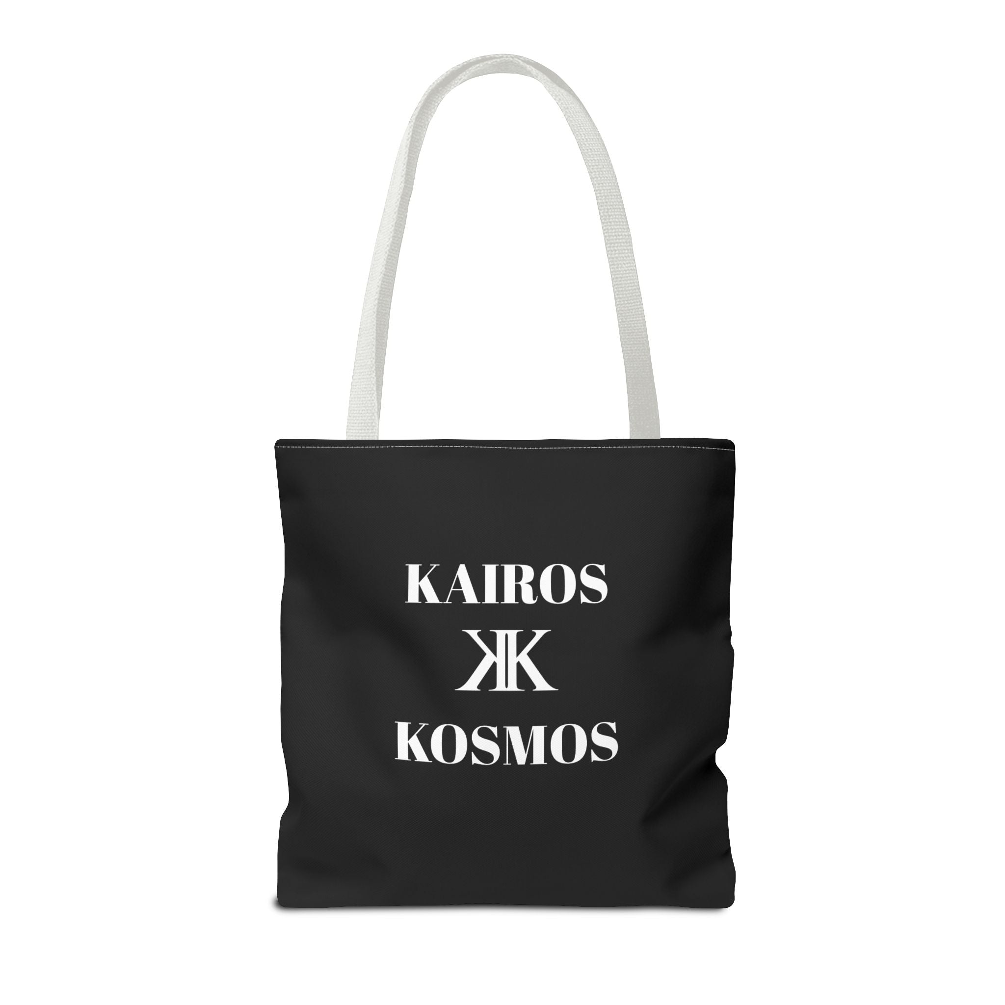 Kairos Kosmos BLACK Tote Bag – Minimalist Monogram Tote