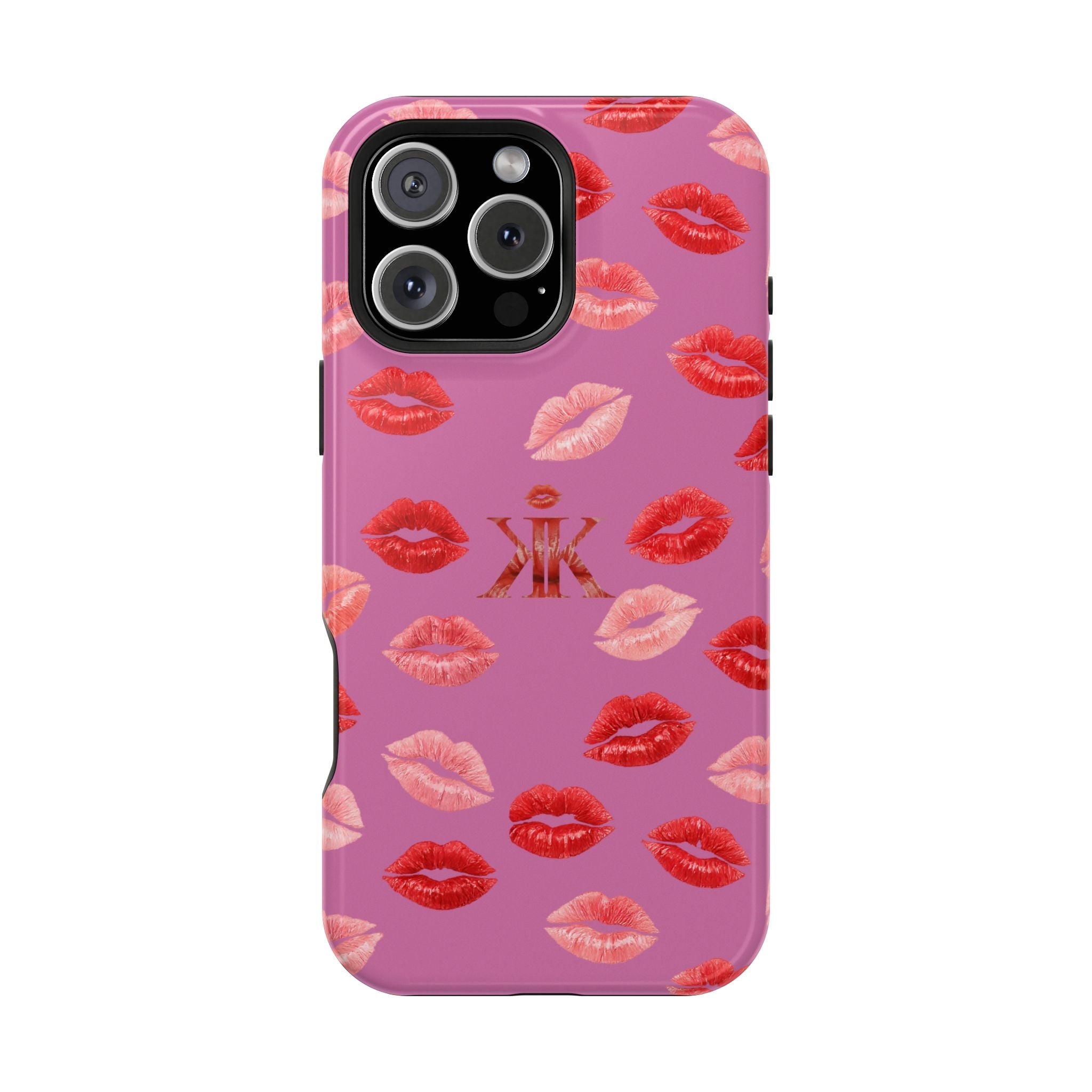 Psyche Collection Light Pink - Kiss Pattern Magnetic Impact Phone Case