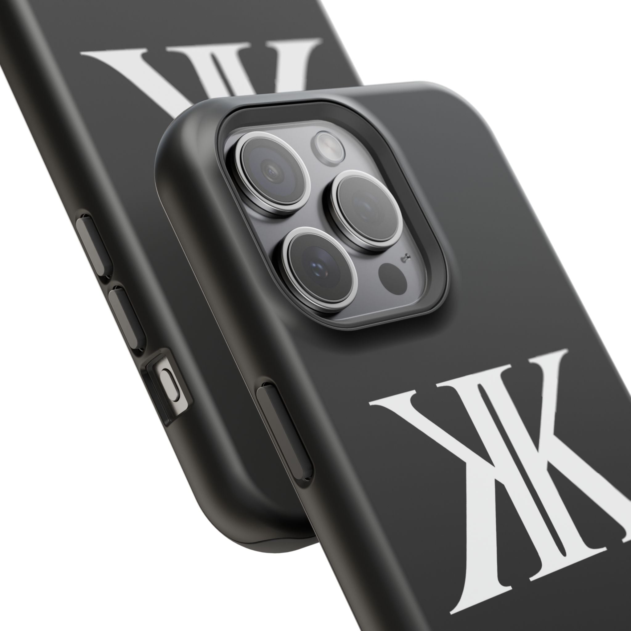Magnetic Impact-Resistant BLACK Case with Bold KK Monogram