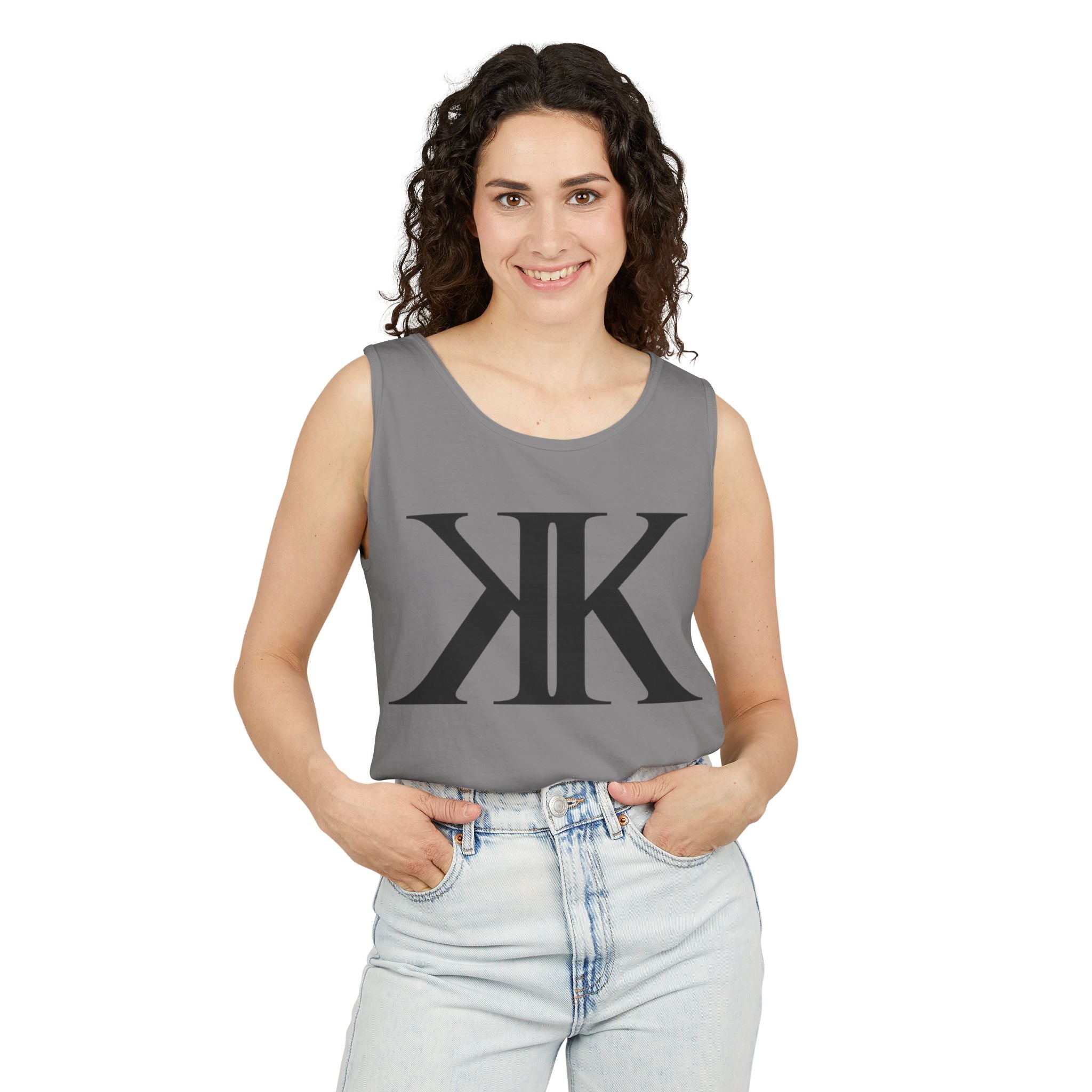 KK Monogram Tank Top — Minimalist Logo Graphic Tank