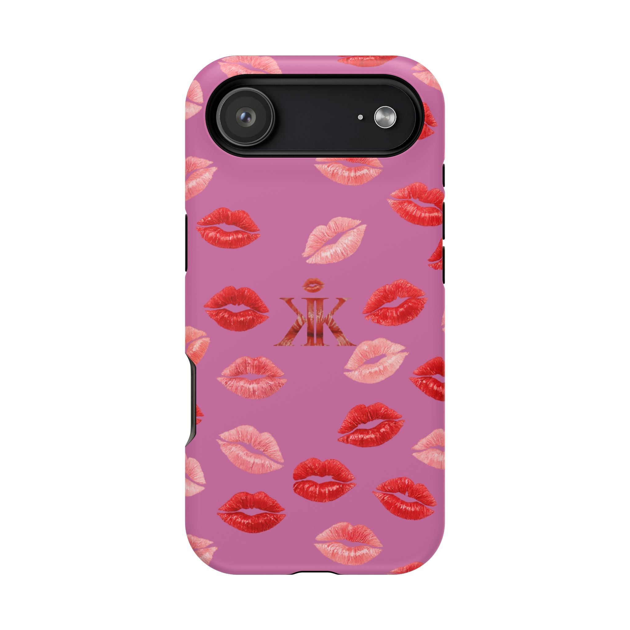 Psyche Collection Light Pink - Kiss Pattern Magnetic Impact Phone Case