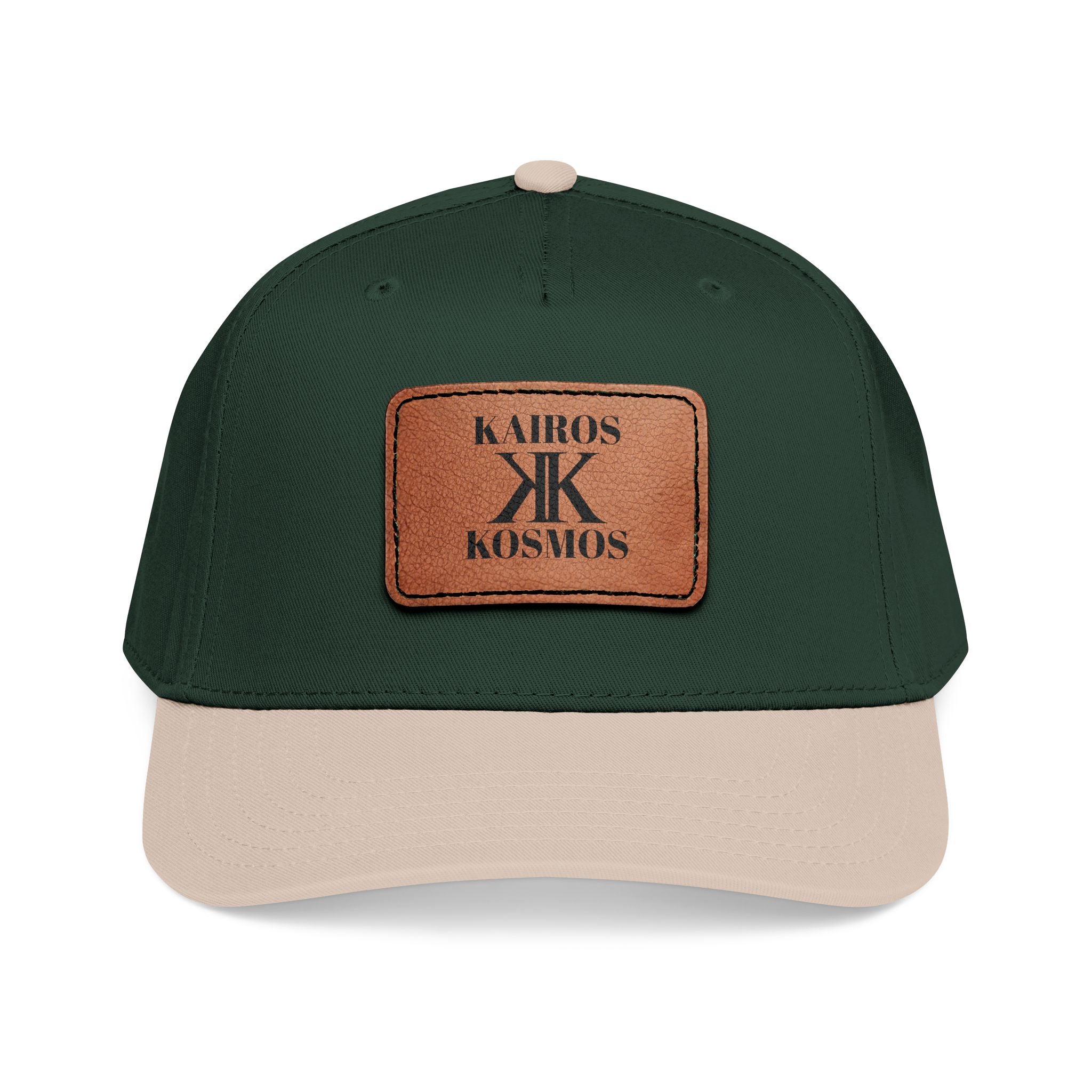 Leather Patch Baseball Cap — Kiros Kosmos Logo