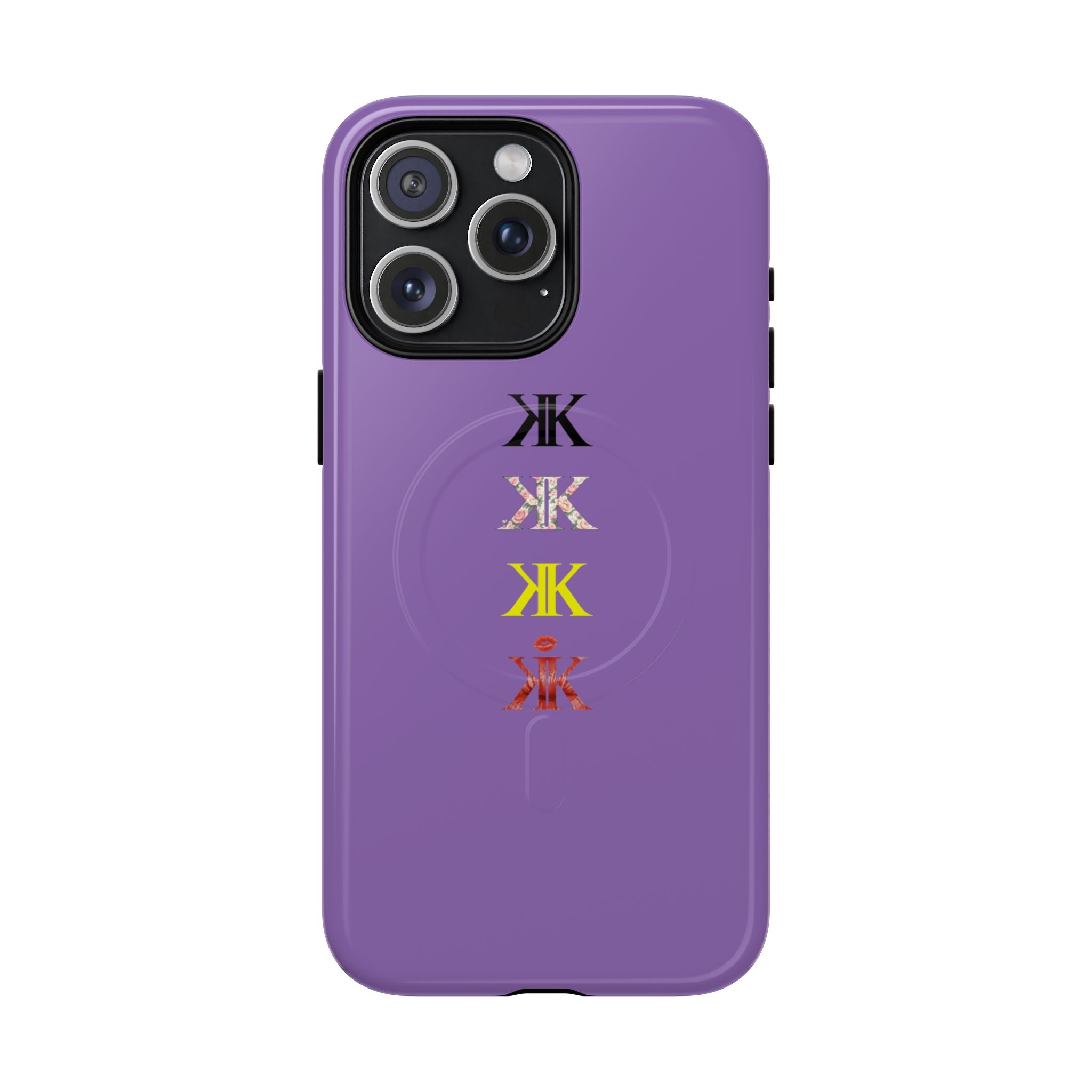 Sigil Collection Light Purple Phone Case — Minimalist Monogram Stack Tough Magnetic Case