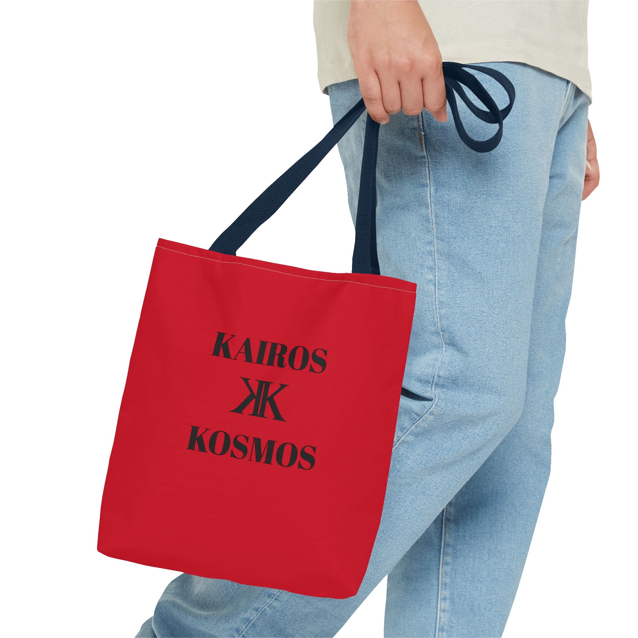 Kairos Kosmos RED Tote Bag – Minimalist Monogram Tote