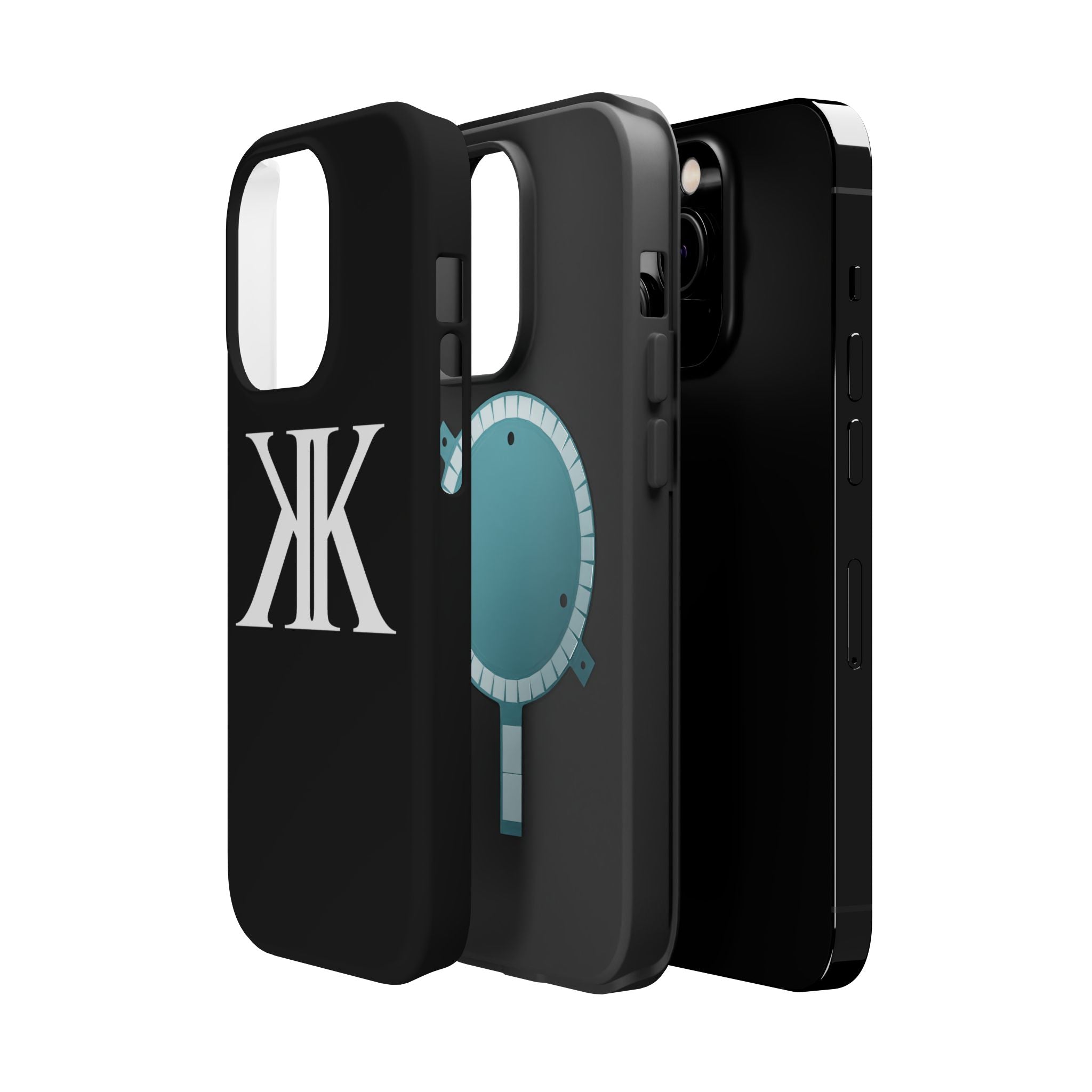 Magnetic Impact-Resistant BLACK Case with Bold KK Monogram