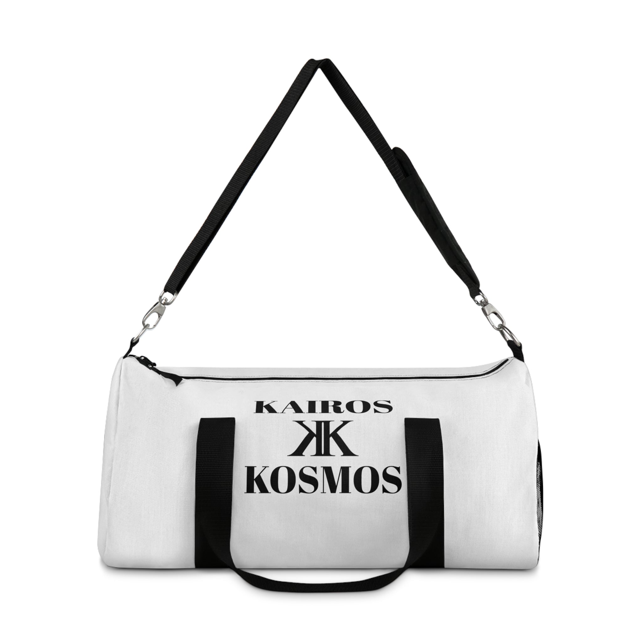 Kairos Kosmos Duffel Bag — White Gym & Travel Weekender