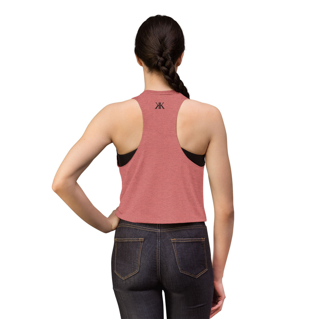 Women's Crop Top with Minimal Double K Logo – Stylish Monogram Tank