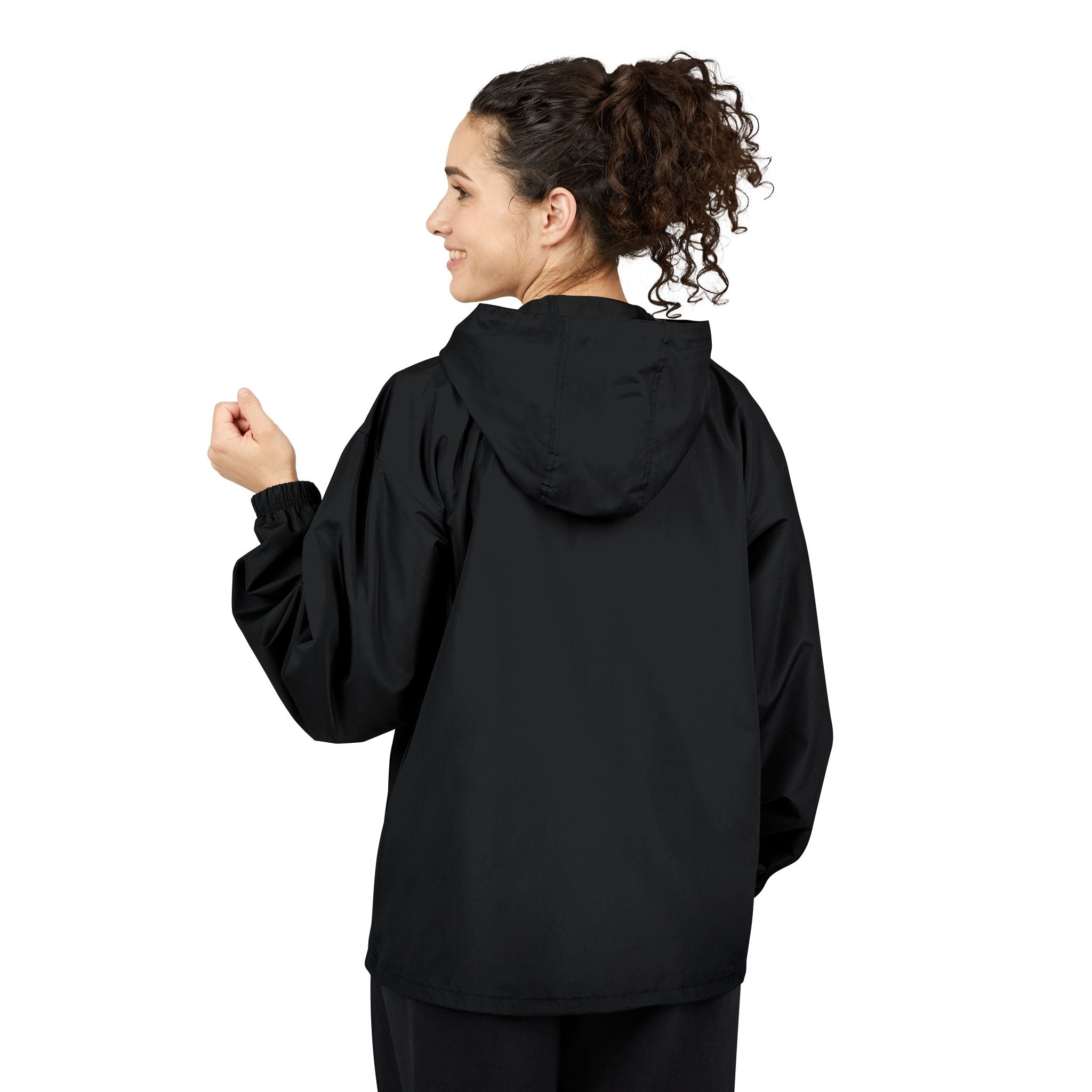Champion® Packable Anorak Jacket BLACK — Lightweight Hooded Windbreaker for Travel & Outdoor