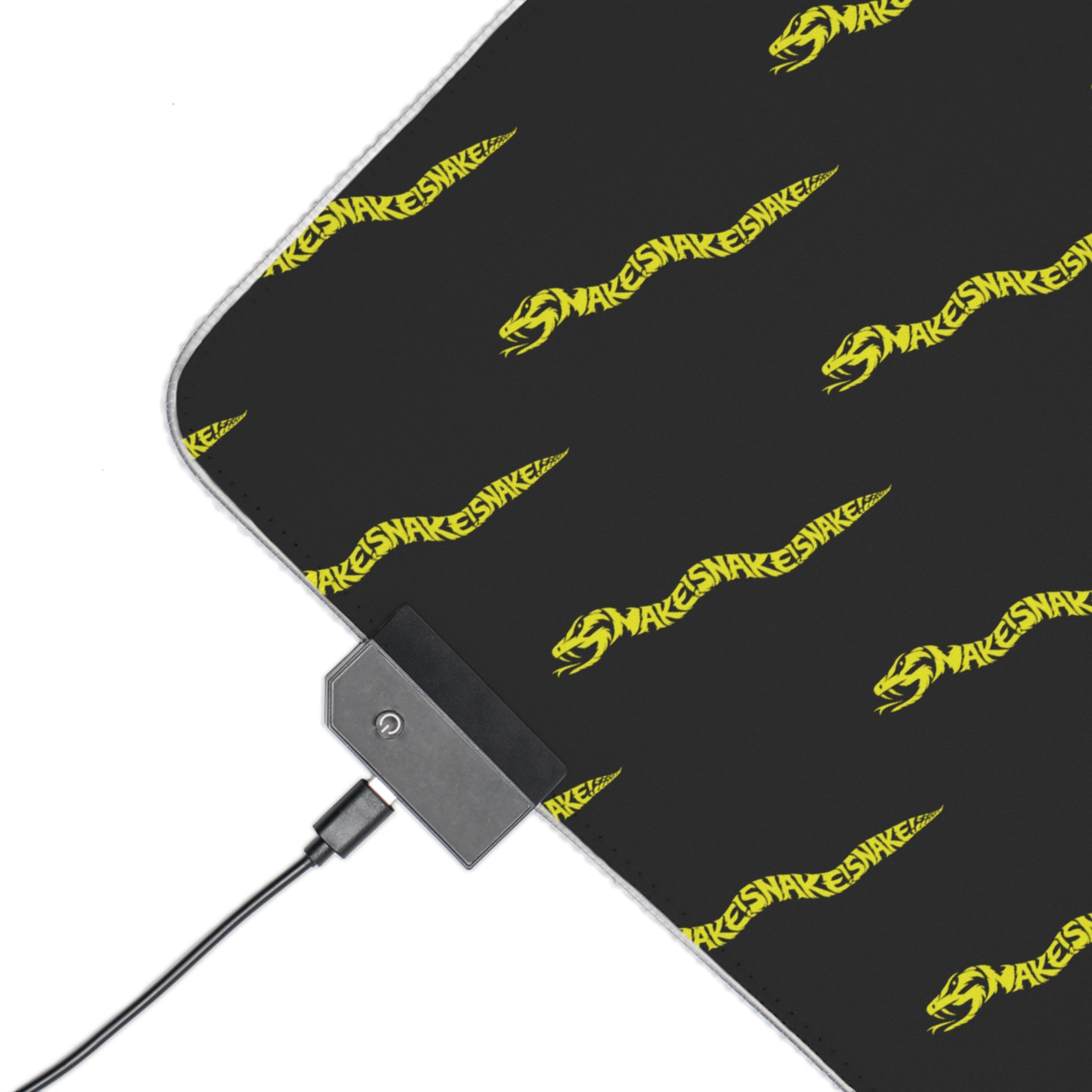 Aspis Collection LED Gaming Mouse Pad — RGB Edge Large Desk Mat with Repeating Lightning Pattern