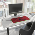 LED Gaming Mouse Pad RED — Kairos Kosmos Logo RGB Desk Mat