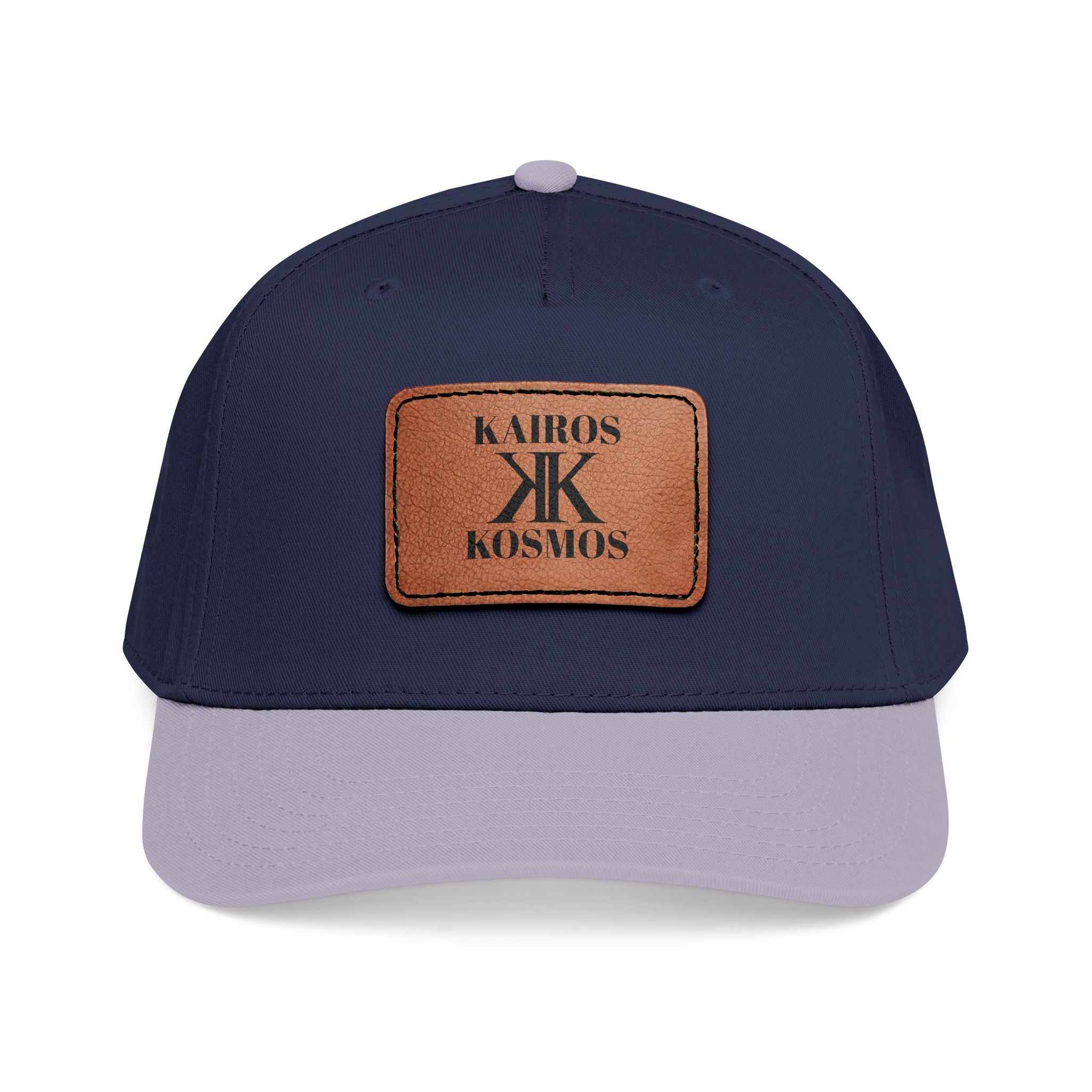 Leather Patch Baseball Cap — Kiros Kosmos Logo