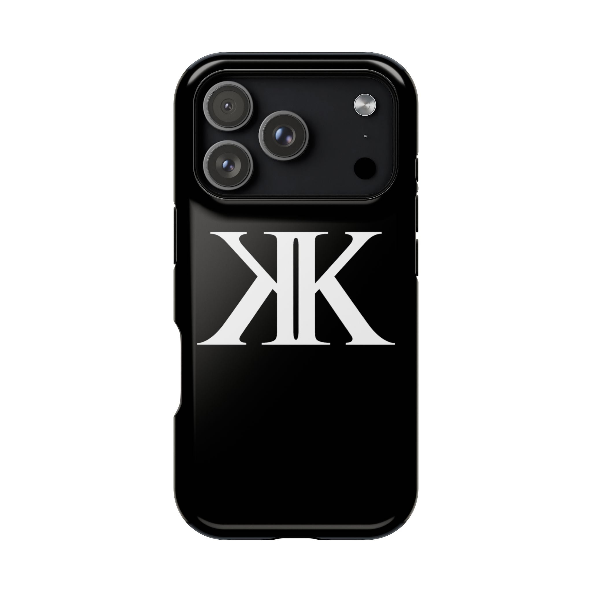 Magnetic Impact-Resistant BLACK Case with Bold KK Monogram