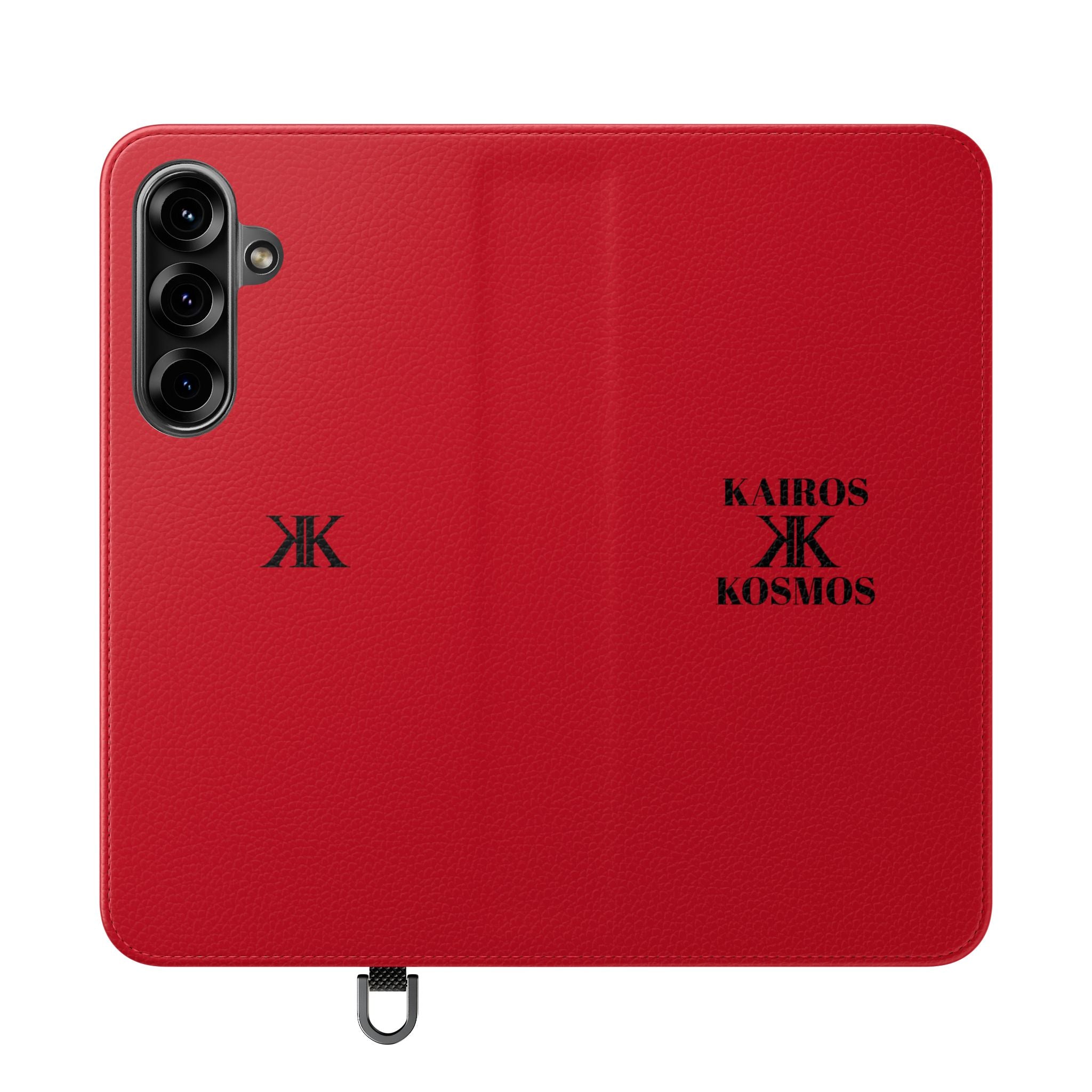 Kairos Kosmos Logo RED Flip Phone Case