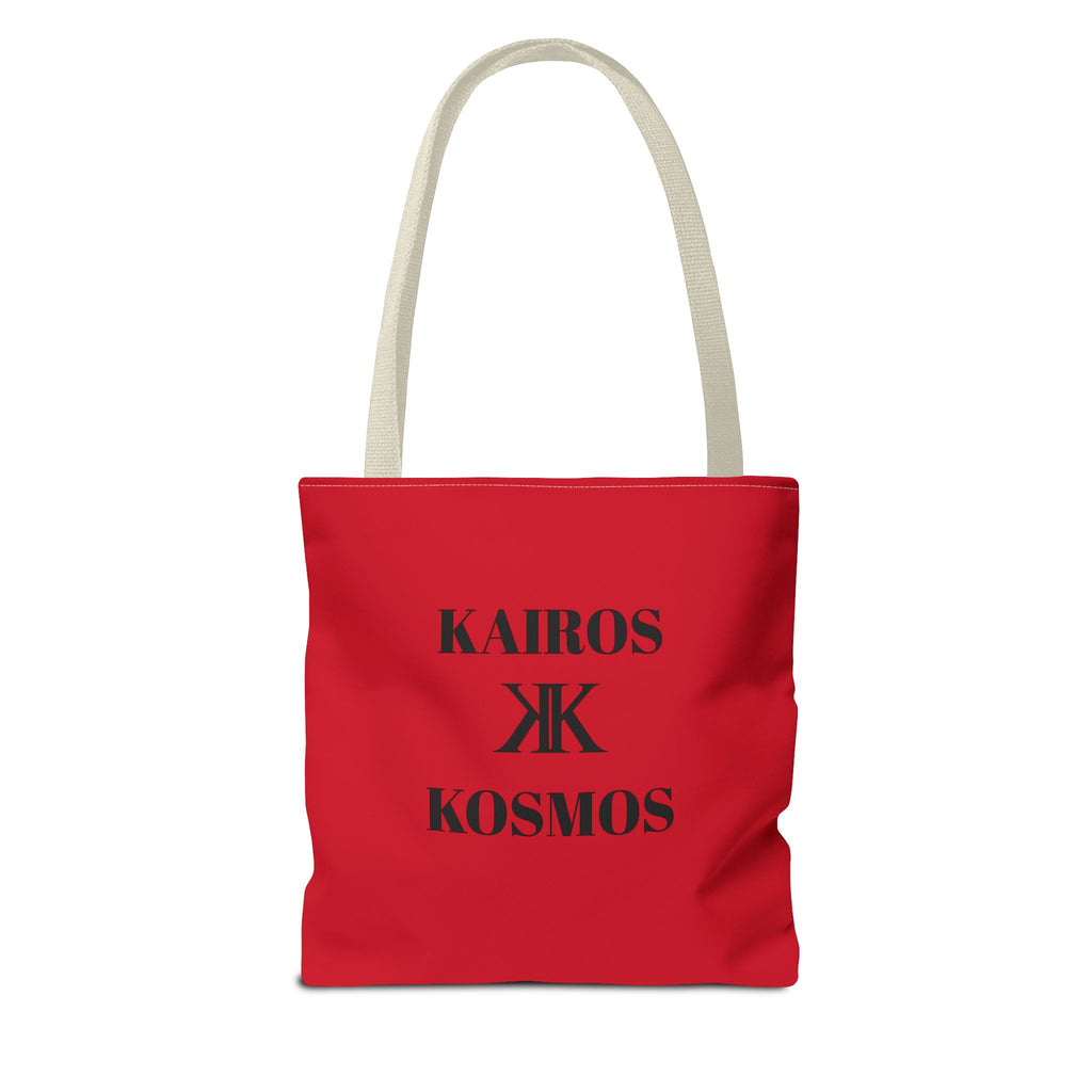 Kairos Kosmos RED Tote Bag – Minimalist Monogram Tote