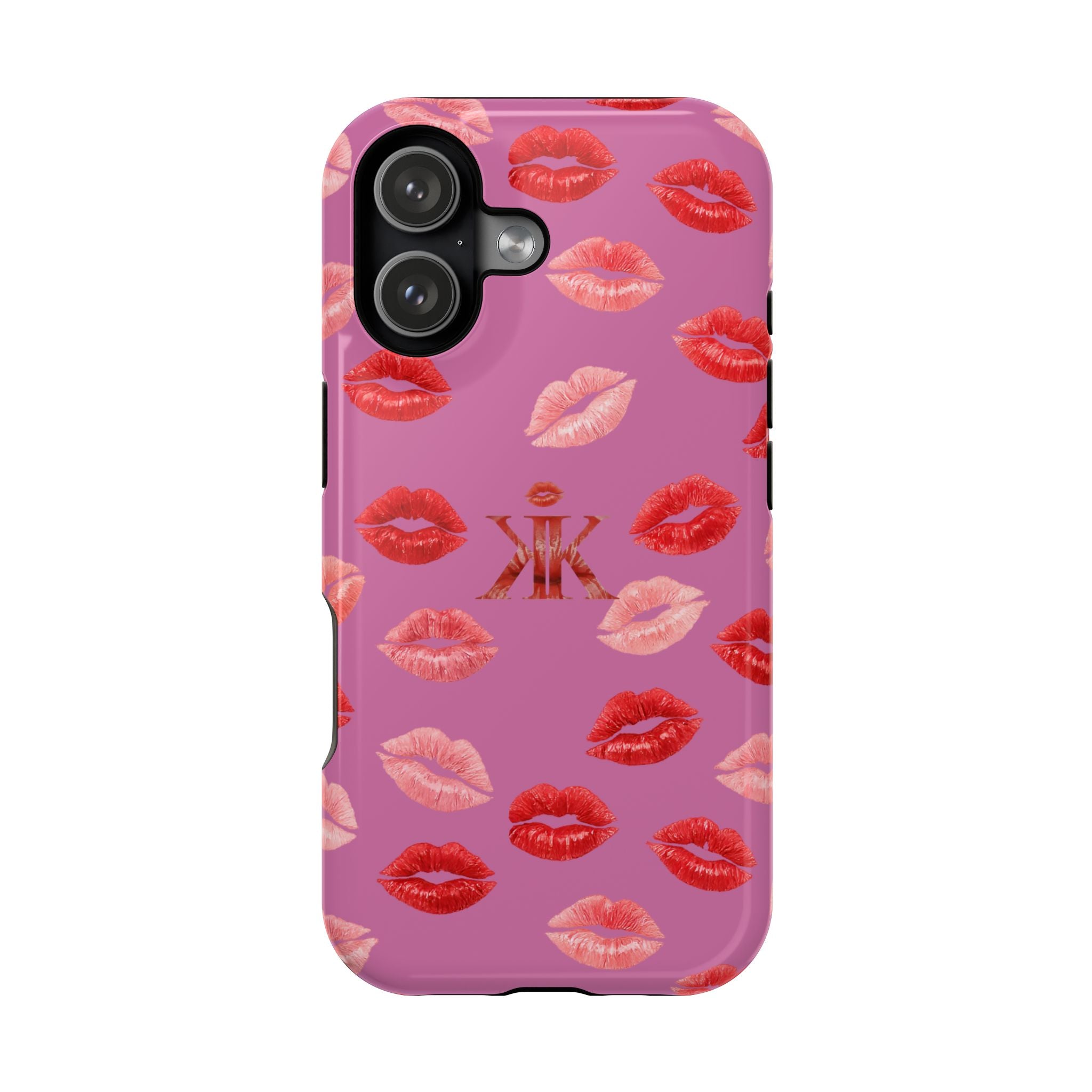 Psyche Collection Light Pink - Kiss Pattern Magnetic Impact Phone Case