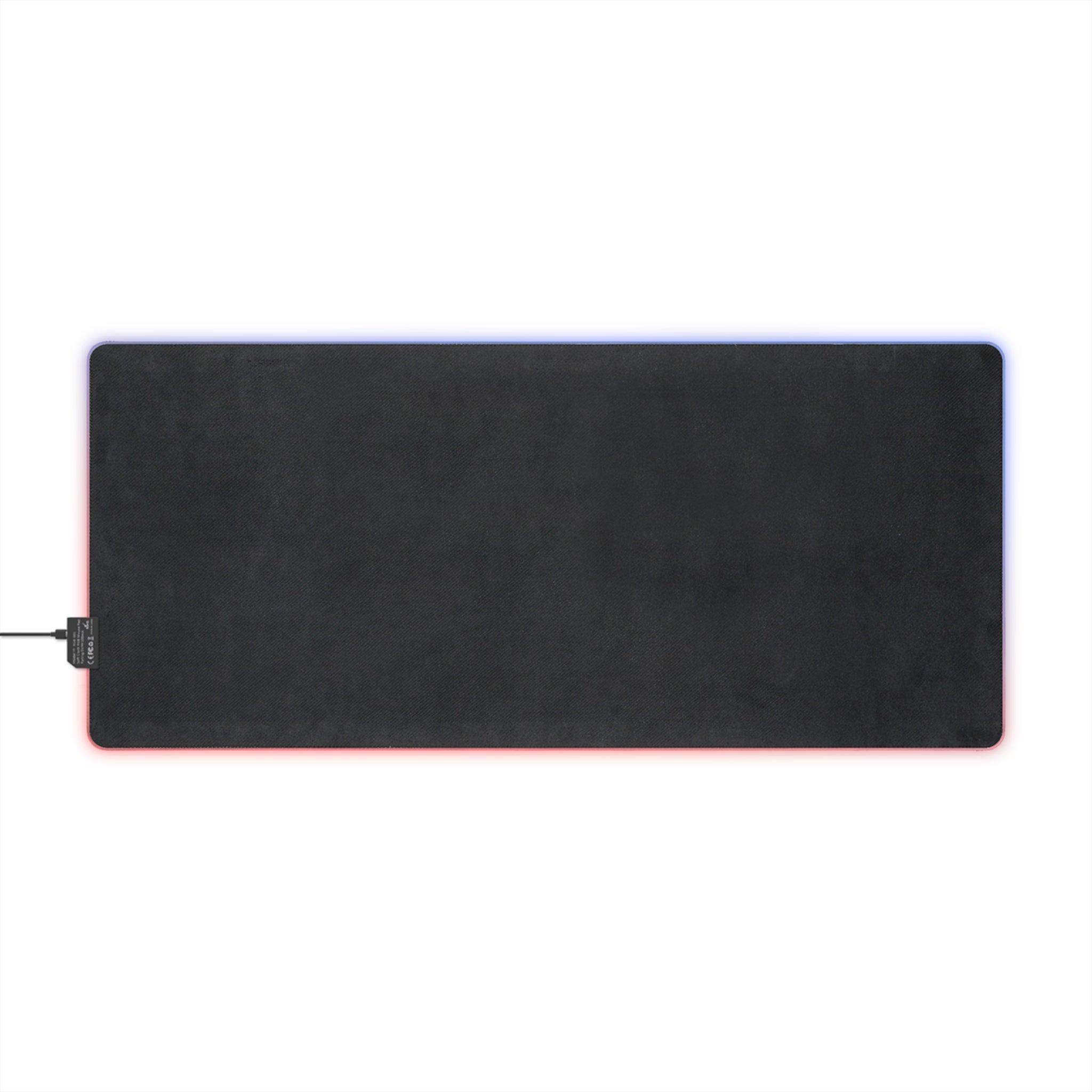 Aspis Collection LED Gaming Mouse Pad — RGB Edge Large Desk Mat with Repeating Lightning Pattern