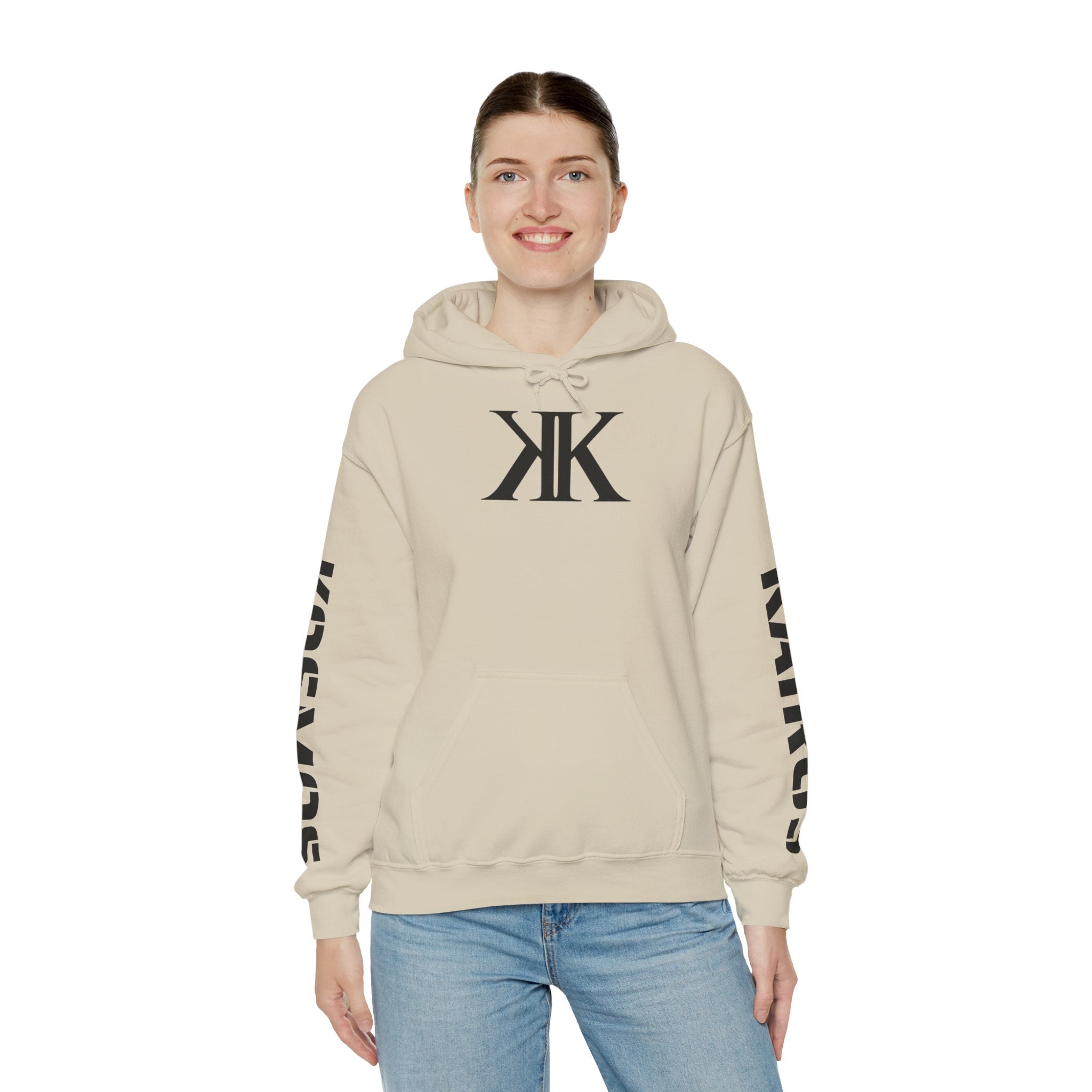 KAIROS KOSMOS Logo Hoodie — Minimalist Black Emblem Pullover