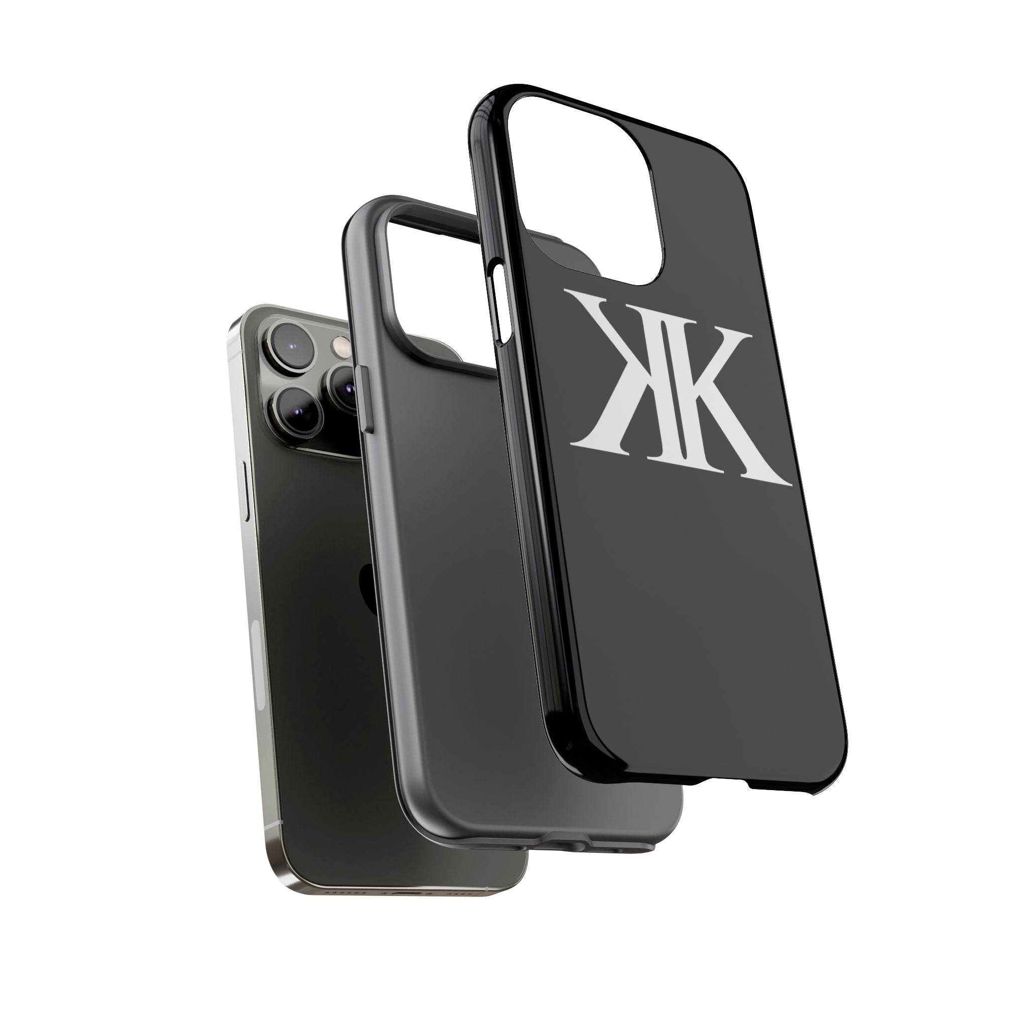 Monogram KK Phone Case BLACK — Tough Protective iPhone Cover