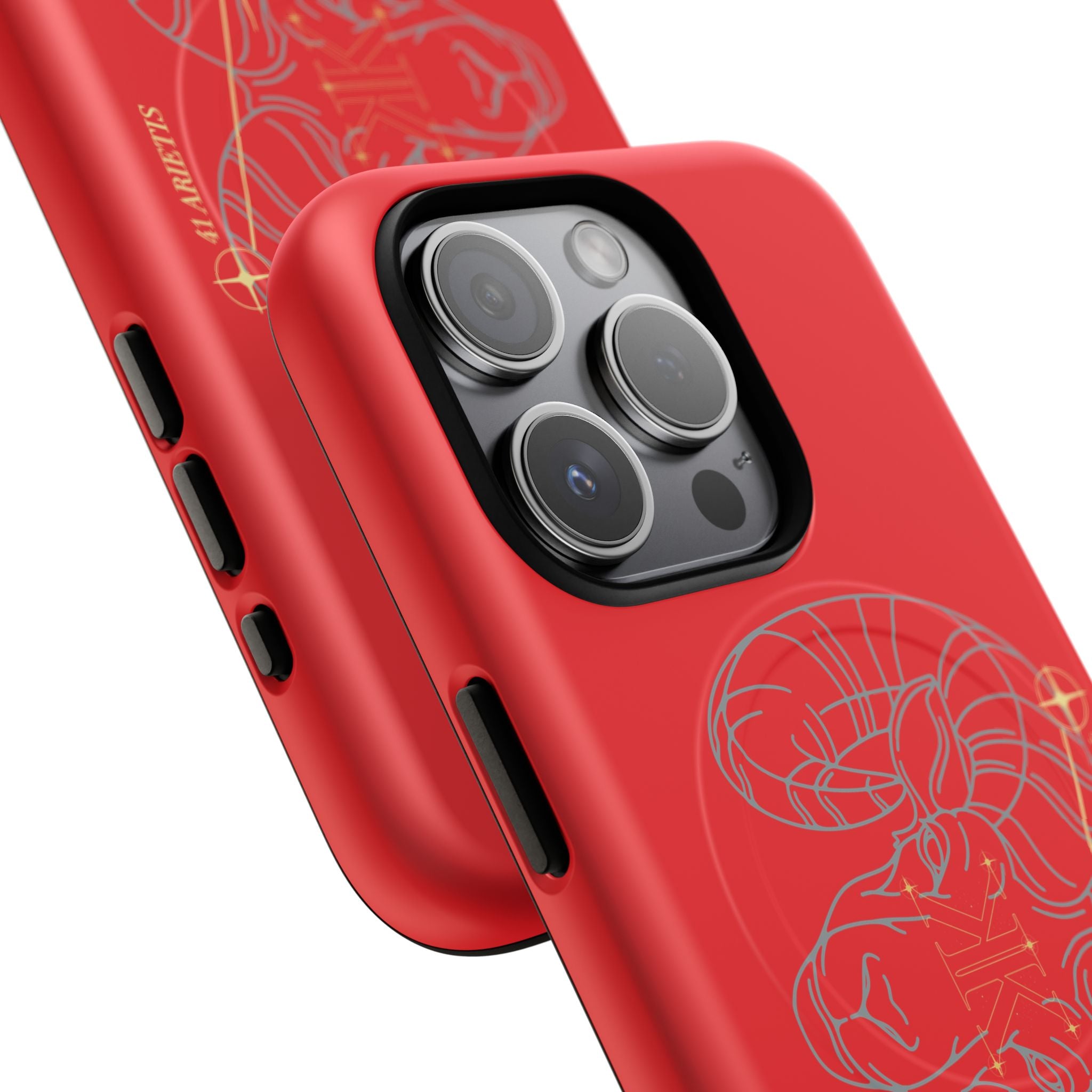 Aether Collection RED Aries Tough Magnetic Phone Case — Minimal Zodiac Design