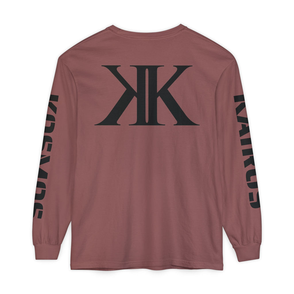 KOSMOS Monogram Uni-Sex Long Sleeve Tee — Bold Black Logo Sleeve Shirt