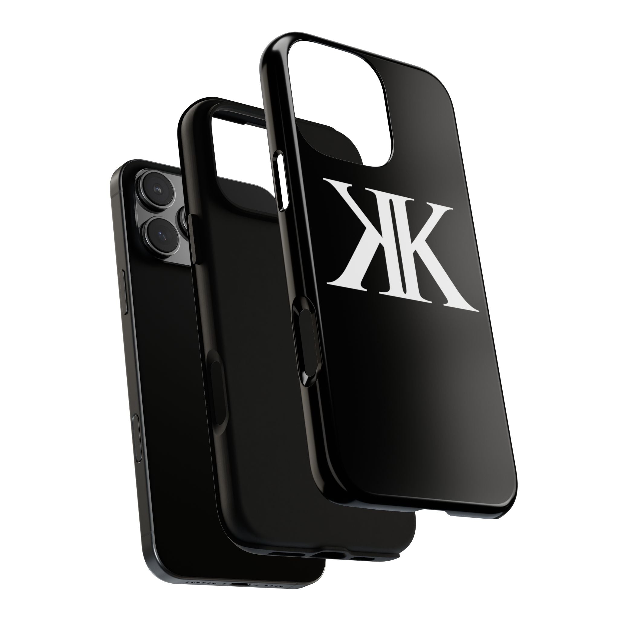 Monogram KK Phone Case BLACK — Tough Protective iPhone Cover