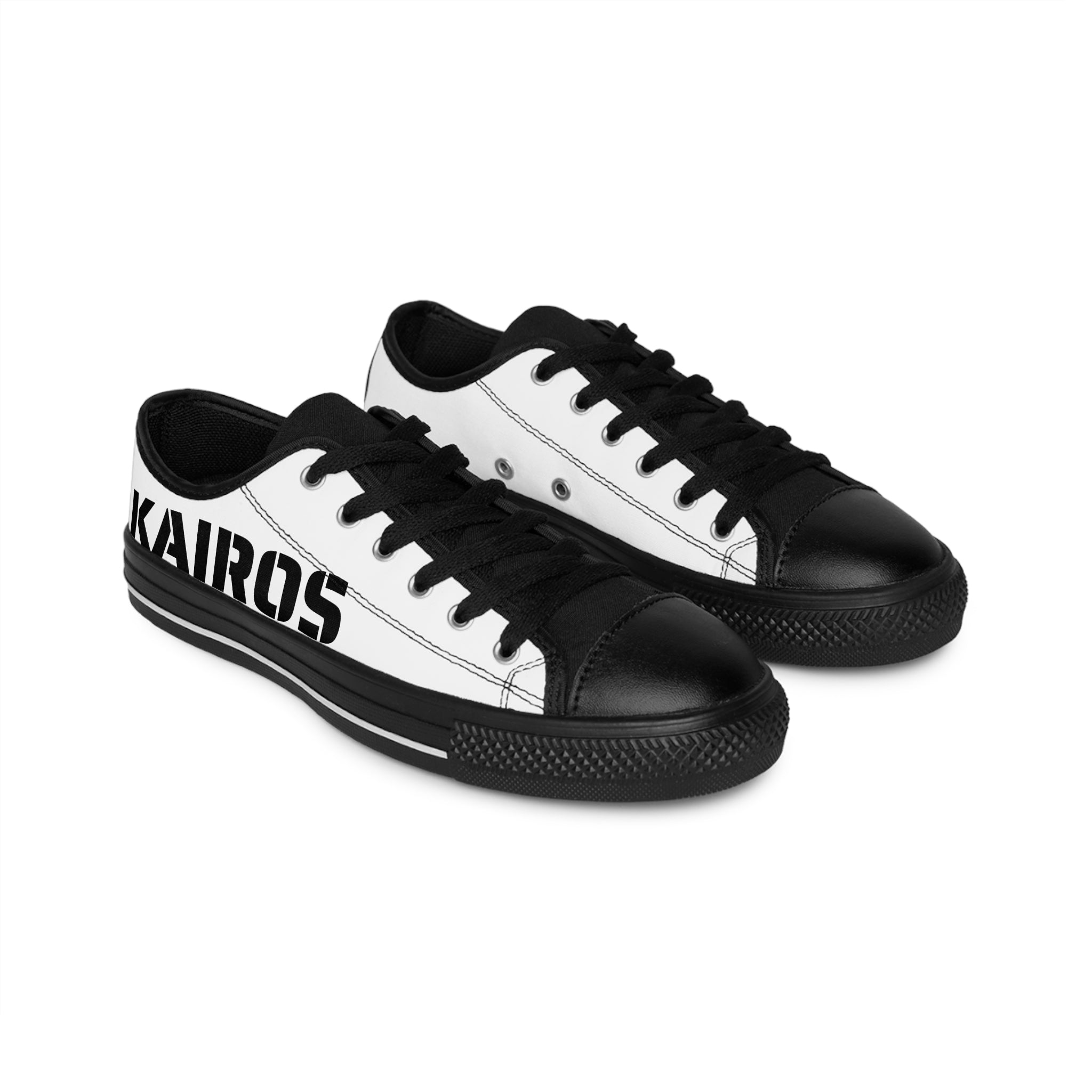 Kairos Kosmos Men’s Sneakers — Bold Black & White Streetwear Shoes