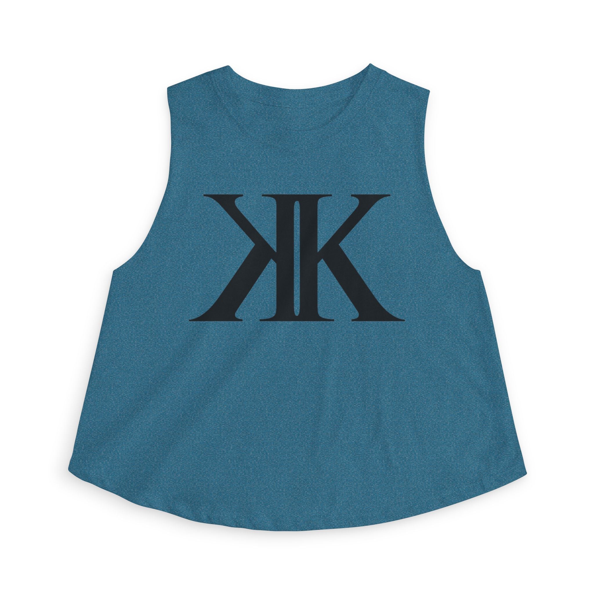 Women's Crop Top with Minimal Double K Logo – Stylish Monogram Tank