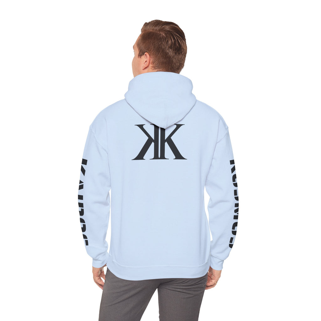KAIROS KOSMOS Logo Hoodie — Minimalist Black Emblem Pullover