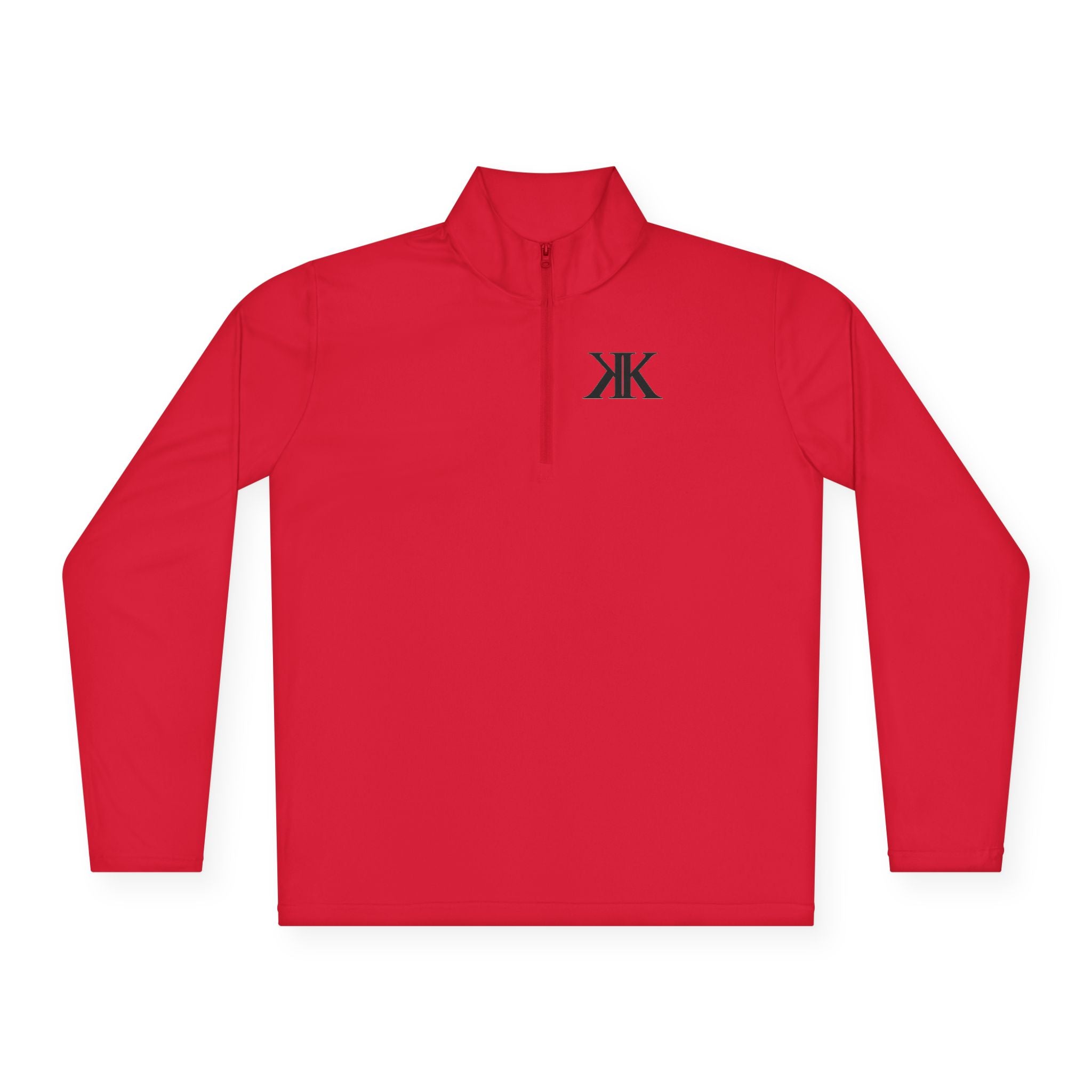 Quarter-Zip Pullover RED with Minimal KK Logo