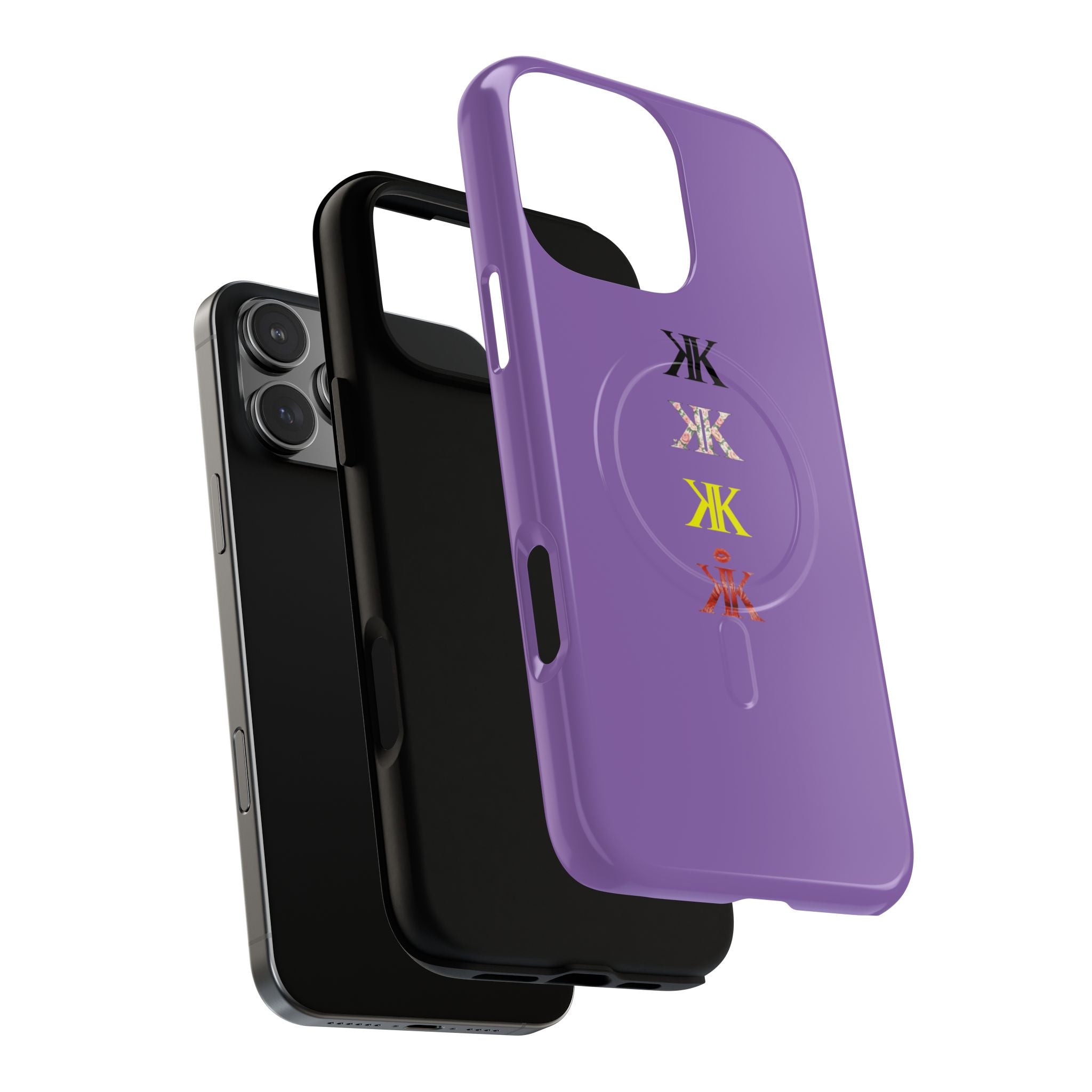 Sigil Collection Light Purple Phone Case — Minimalist Monogram Stack Tough Magnetic Case