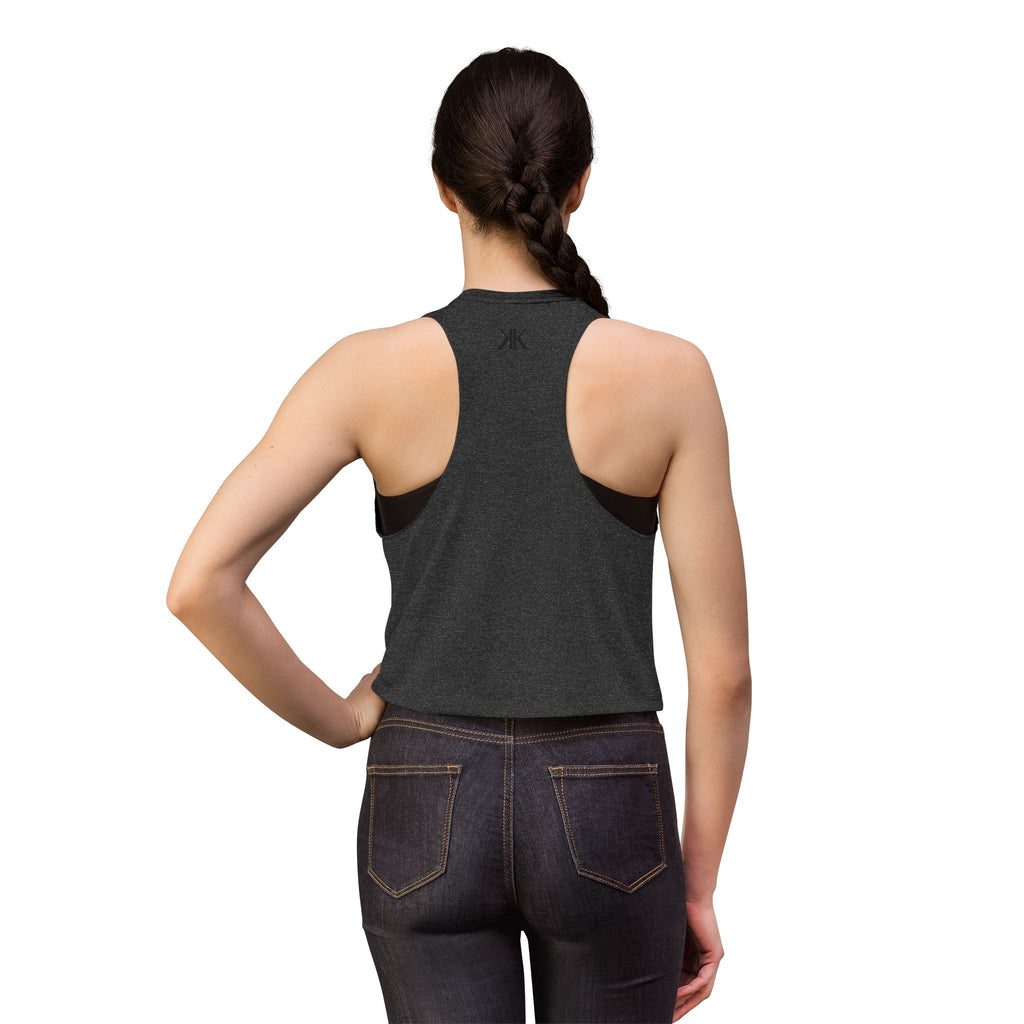 Women's Crop Top with Minimal Double K Logo – Stylish Monogram Tank