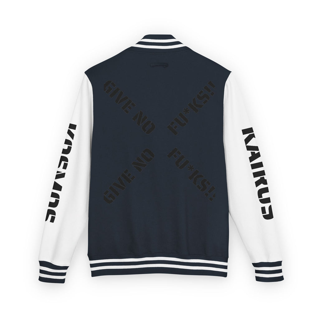 Letterman Jacket — "Give No Fu*ks" Bold Varsity Bomber