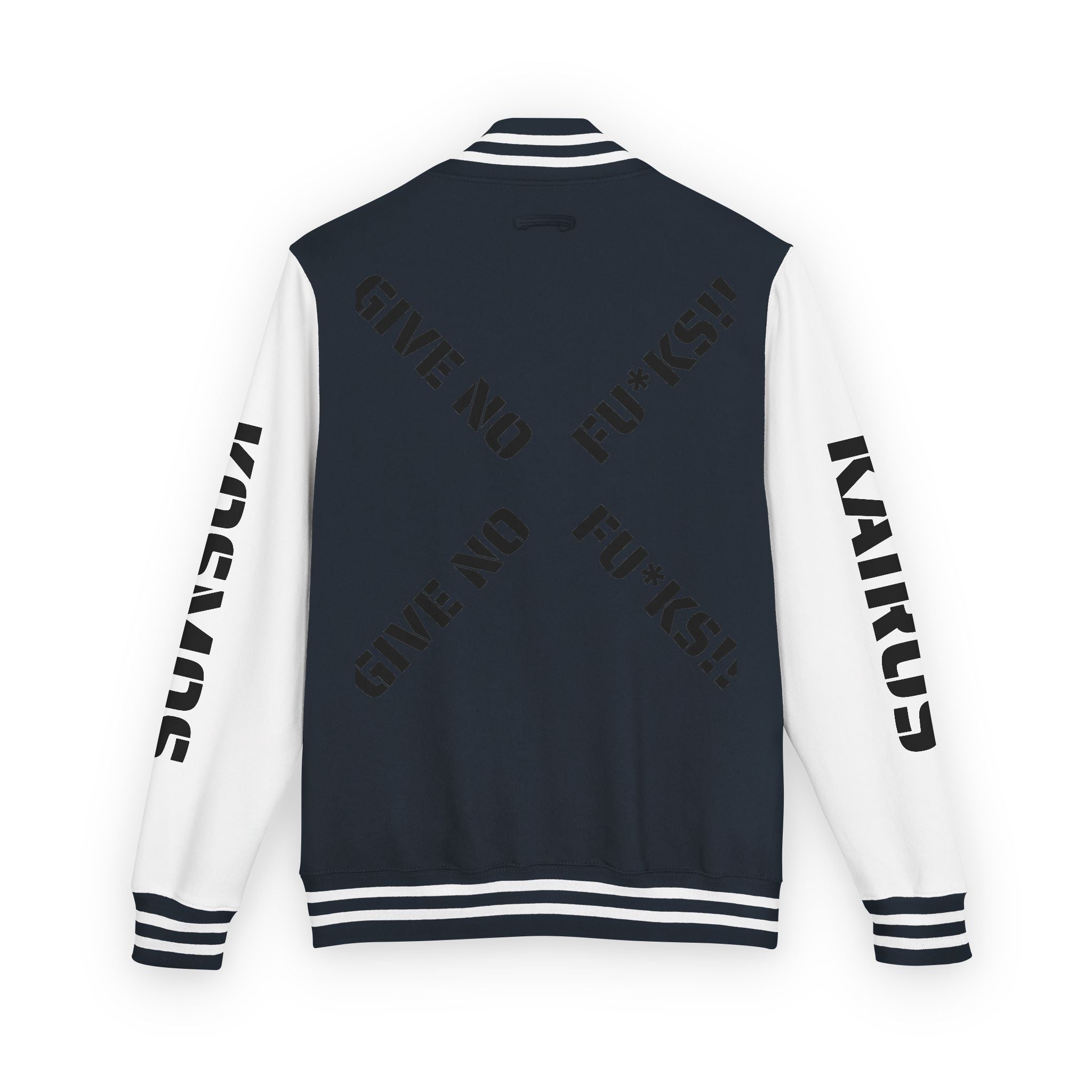 Letterman Jacket — "Give No Fu*ks" Bold Varsity Bomber