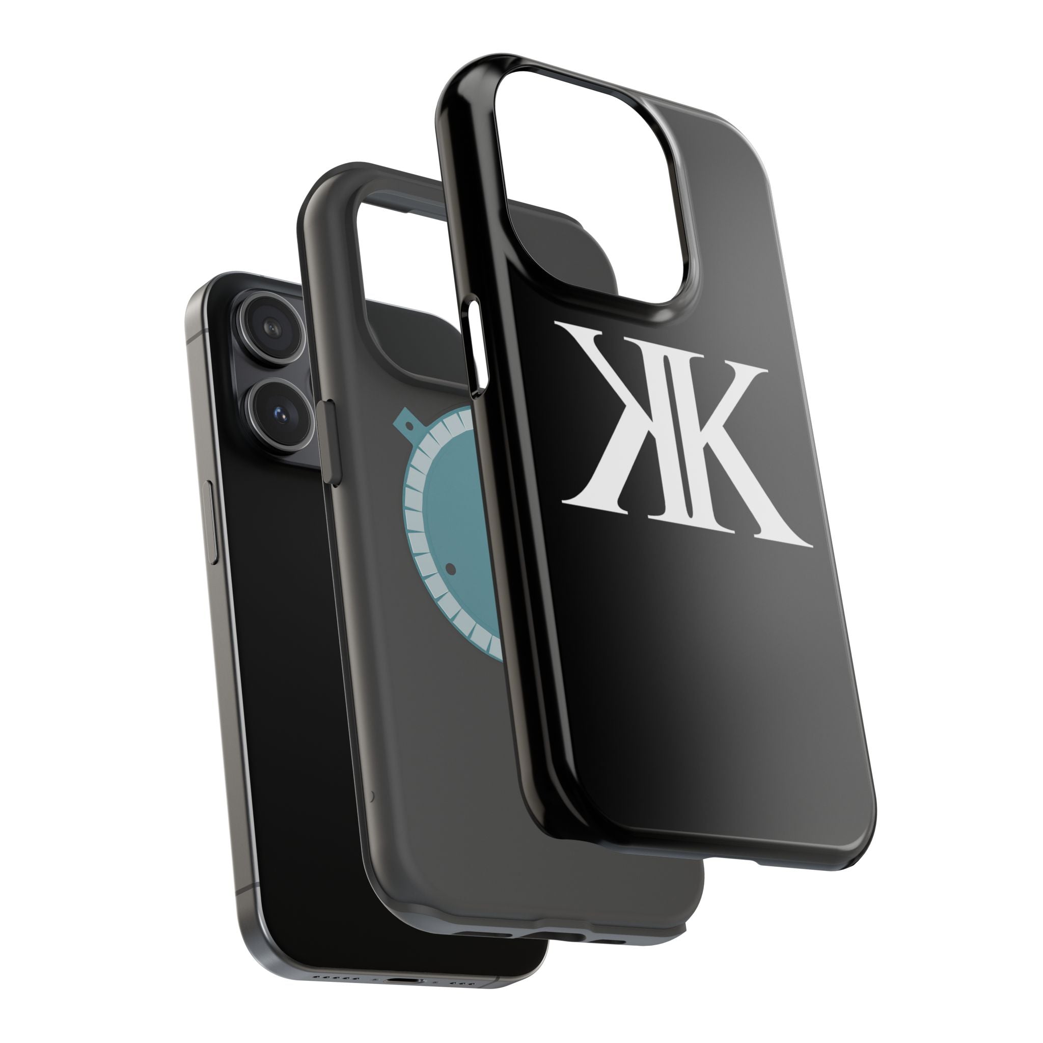 Magnetic Impact-Resistant BLACK Case with Bold KK Monogram