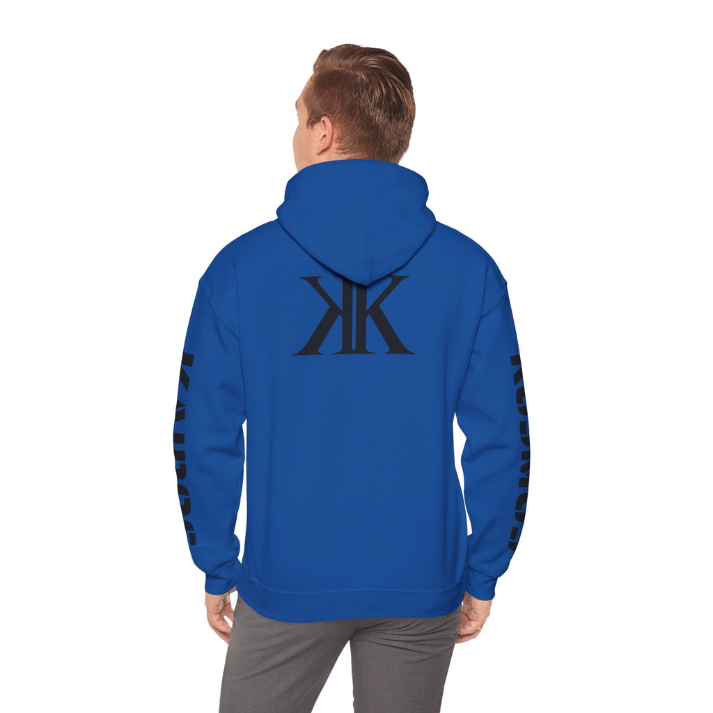KAIROS KOSMOS Logo Hoodie — Minimalist Black Emblem Pullover