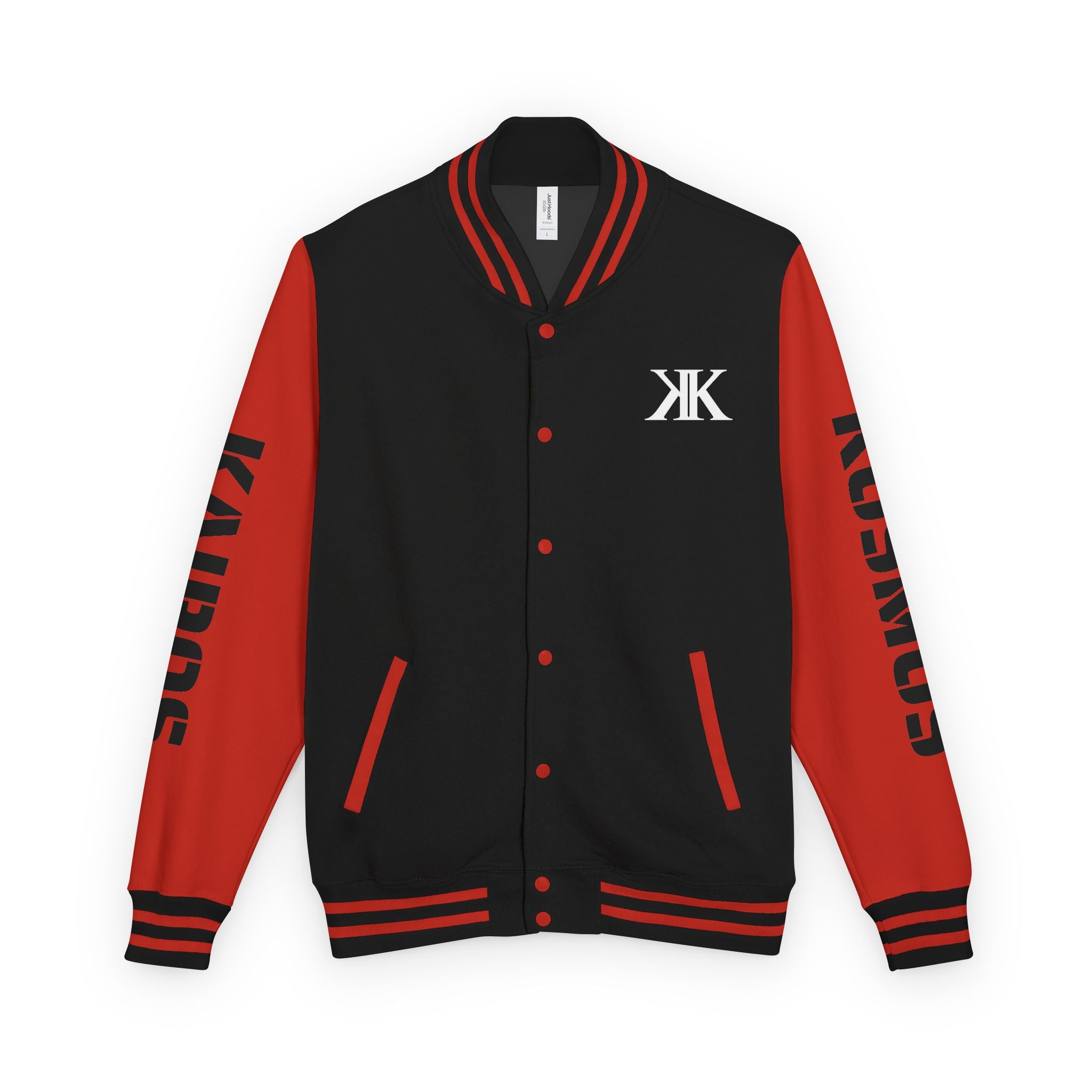 Letterman Jacket RED — "Give No Fu*ks" Bold Varsity Bomber