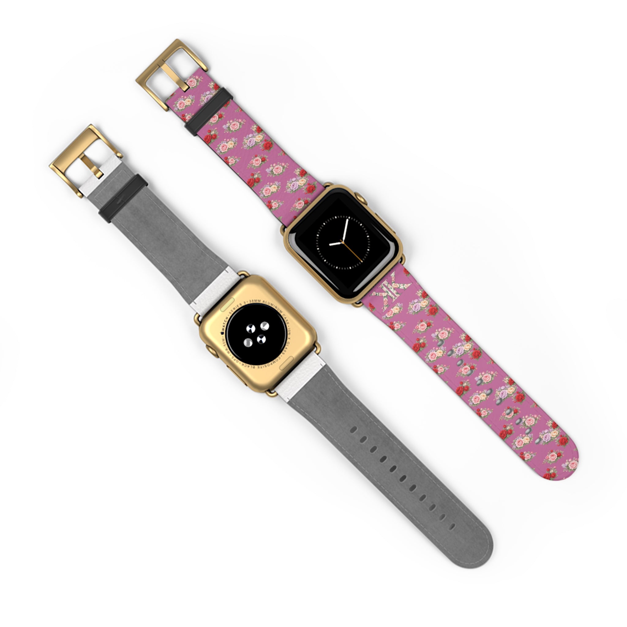 Anthos Collection Light Pink Floral Vintage Watch Band — Apple Watch Strap