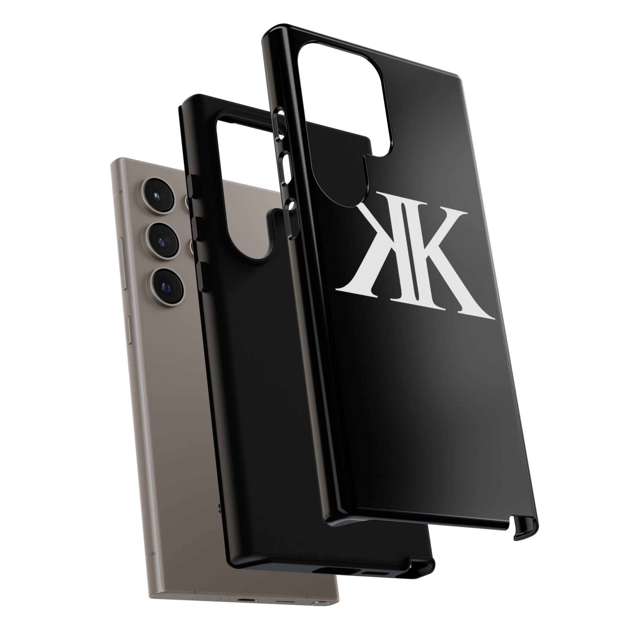 Monogram KK Phone Case BLACK — Tough Protective iPhone Cover