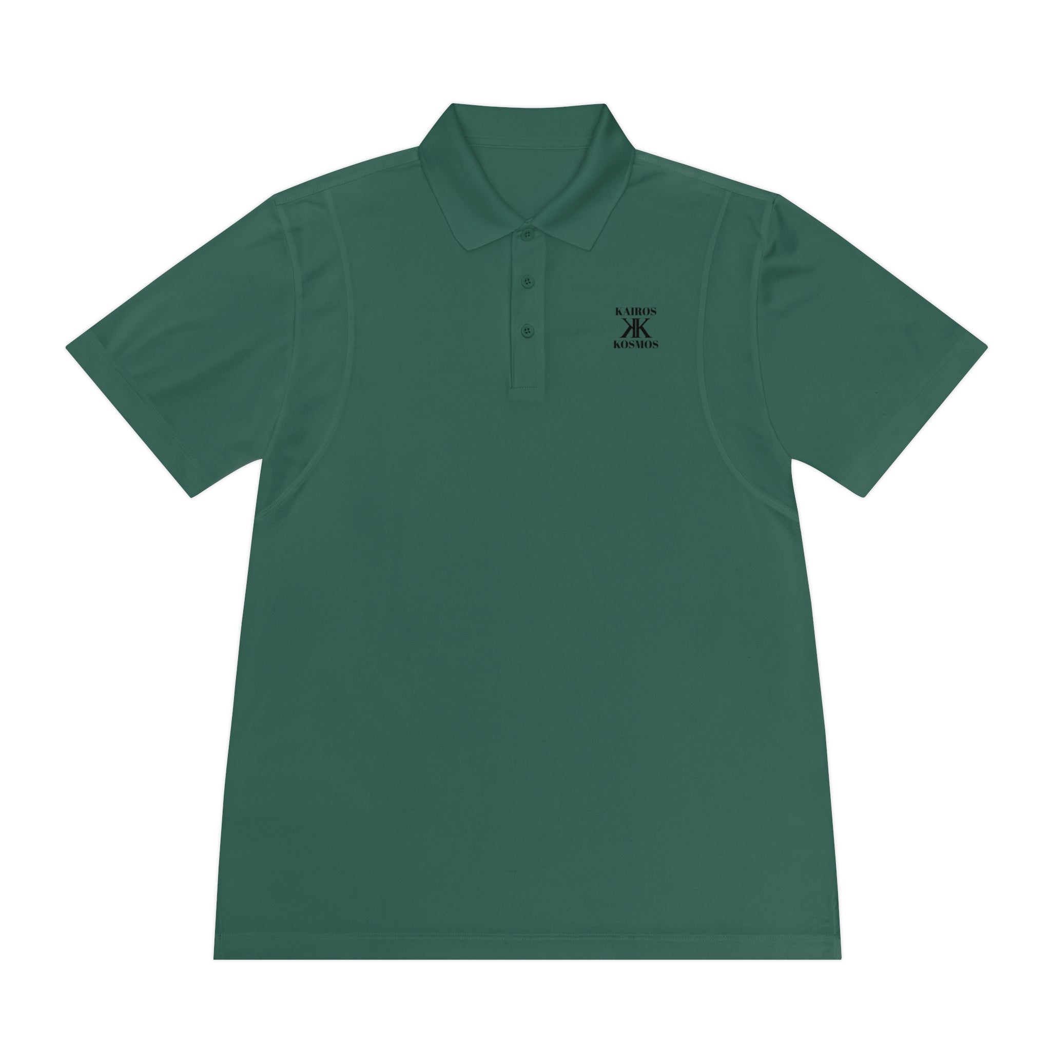 Classic Men’s Sport Polo — Minimalist Kairos Kosmos Logo Chest Shirt