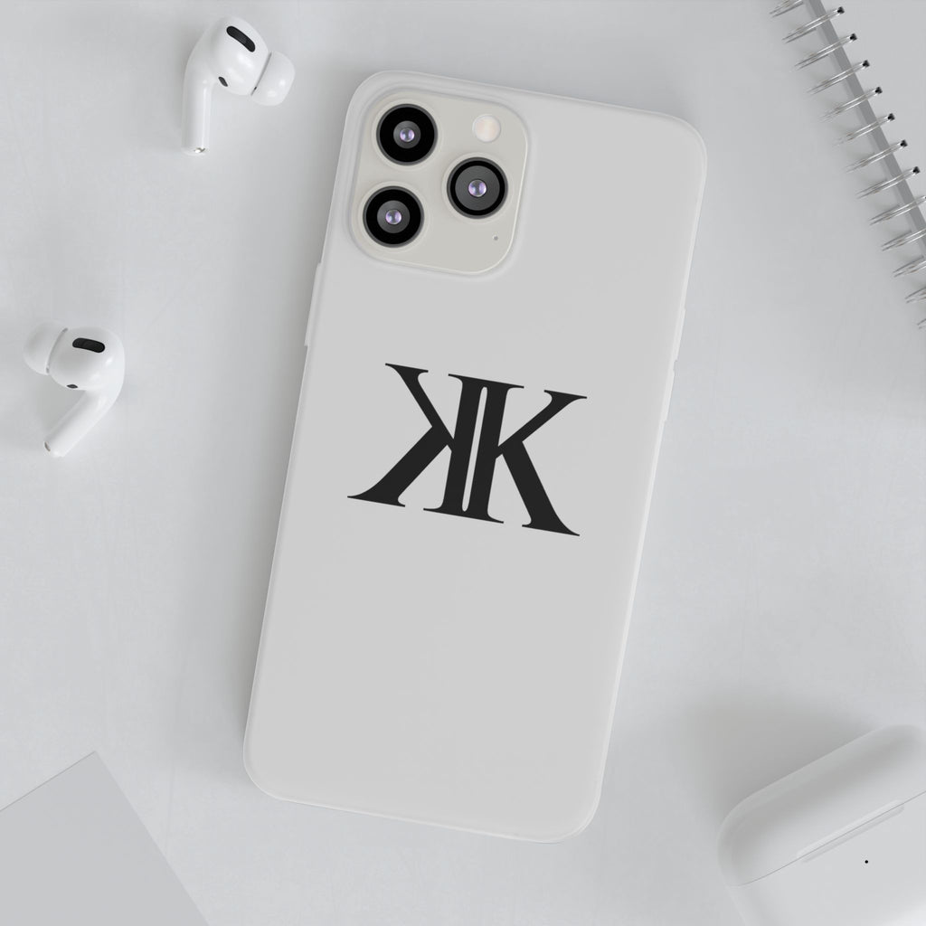 Monogram KK Phone Case — Minimalist Black Logo Flexi Case