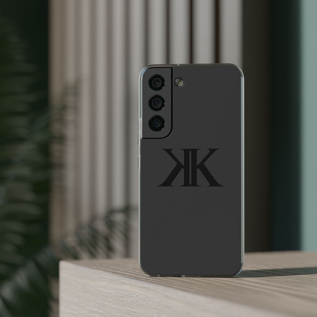Monogram KK Phone Case — Minimalist Black Logo Flexi Case
