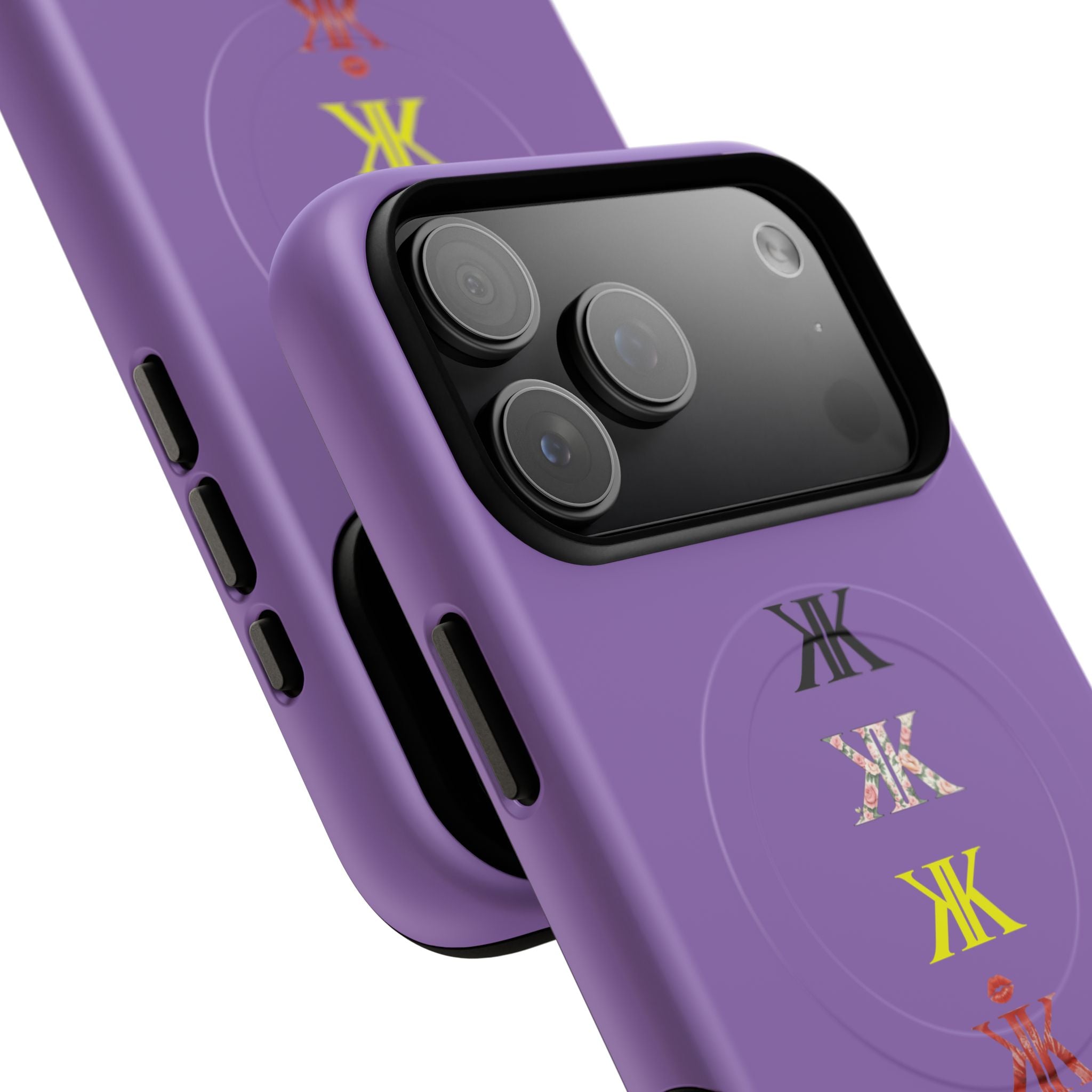 Sigil Collection Light Purple Phone Case — Minimalist Monogram Stack Tough Magnetic Case