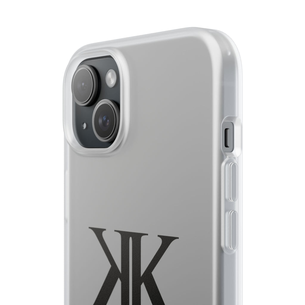 Monogram KK Phone Case — Minimalist Black Logo Flexi Case
